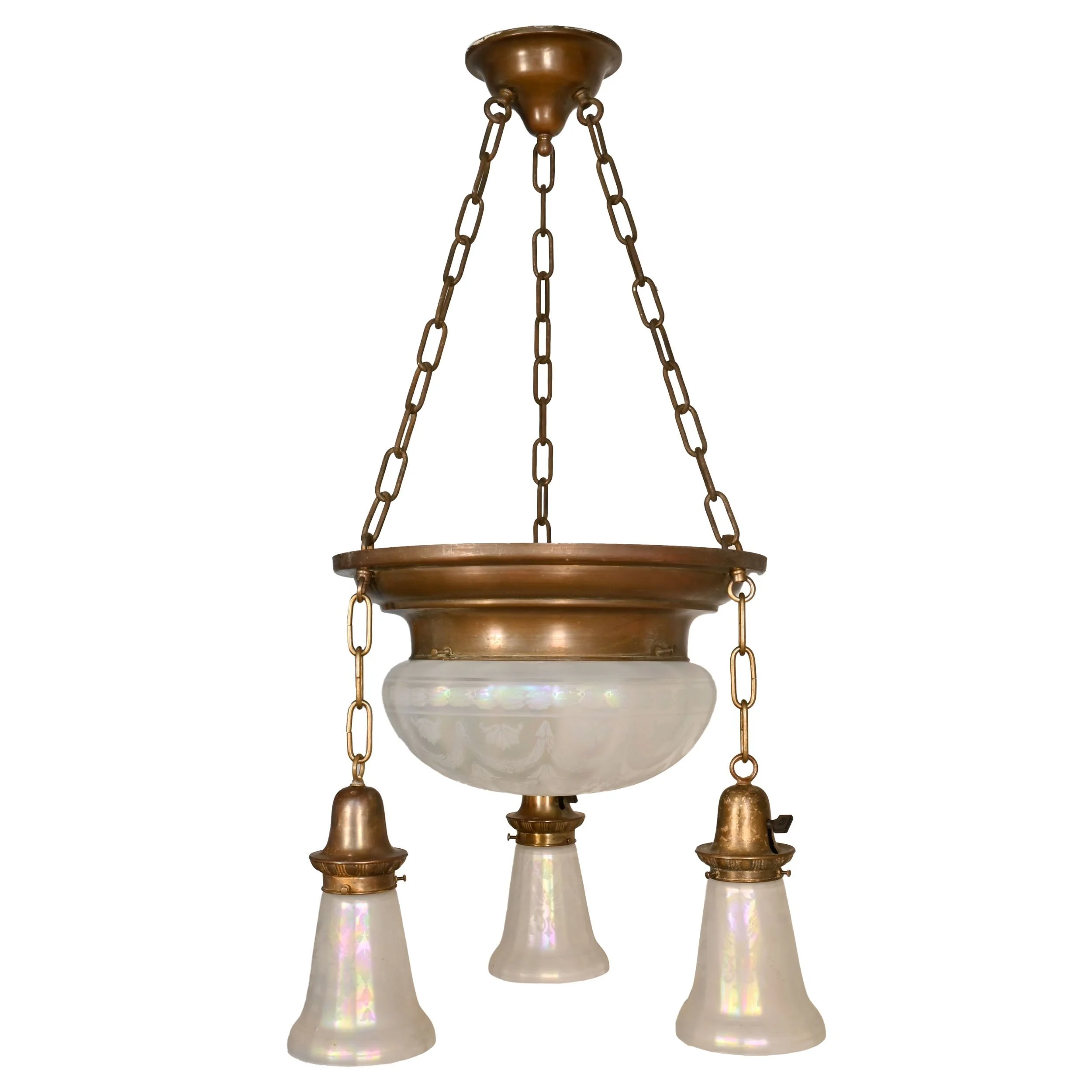 24057+brass+three+shade+chandelier+with+iridescent+bowl+2.jpg