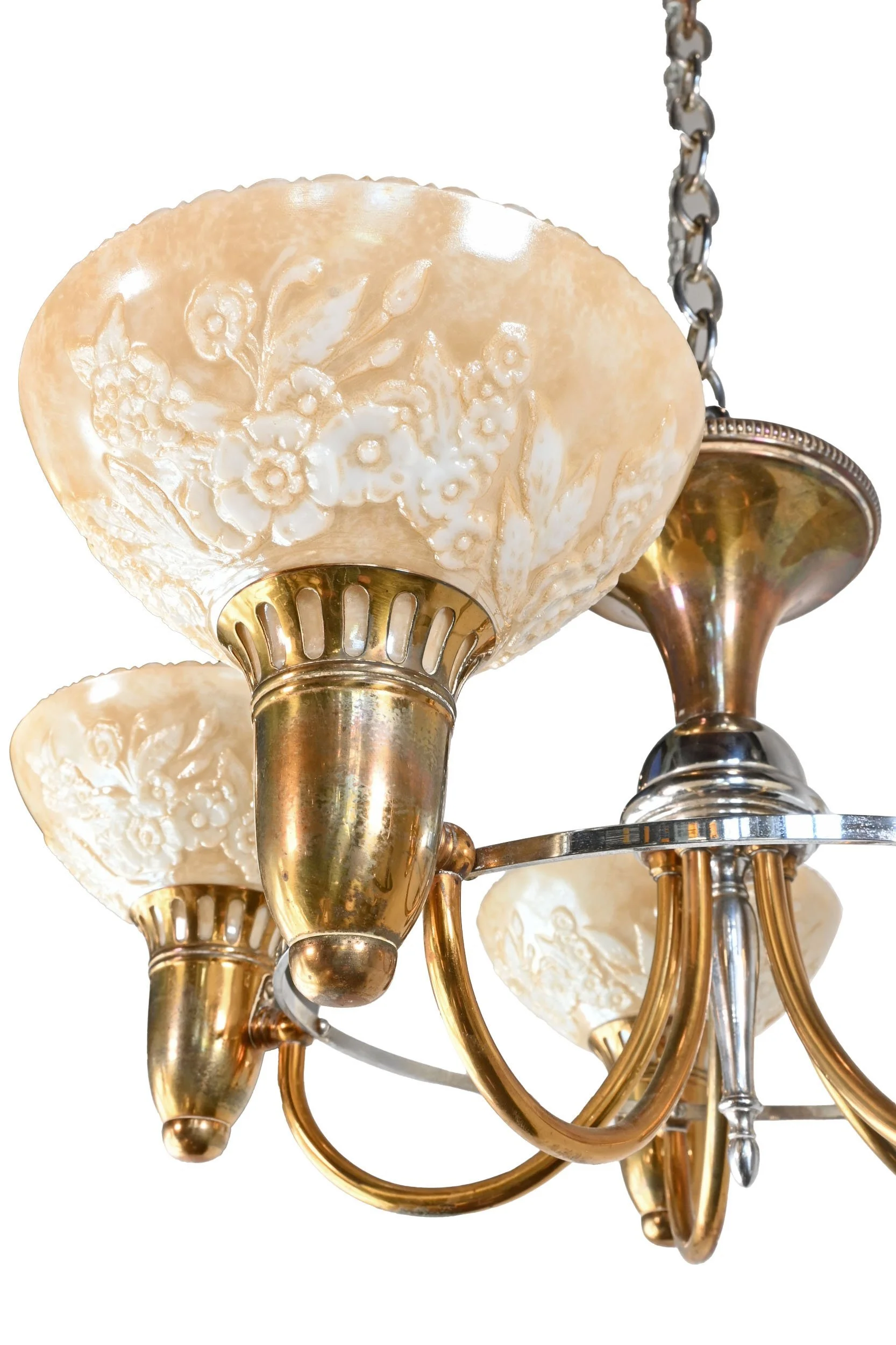 24066+brass+and+chrome+five+light+chandelier+with+custard+floral+shades+3.jpg