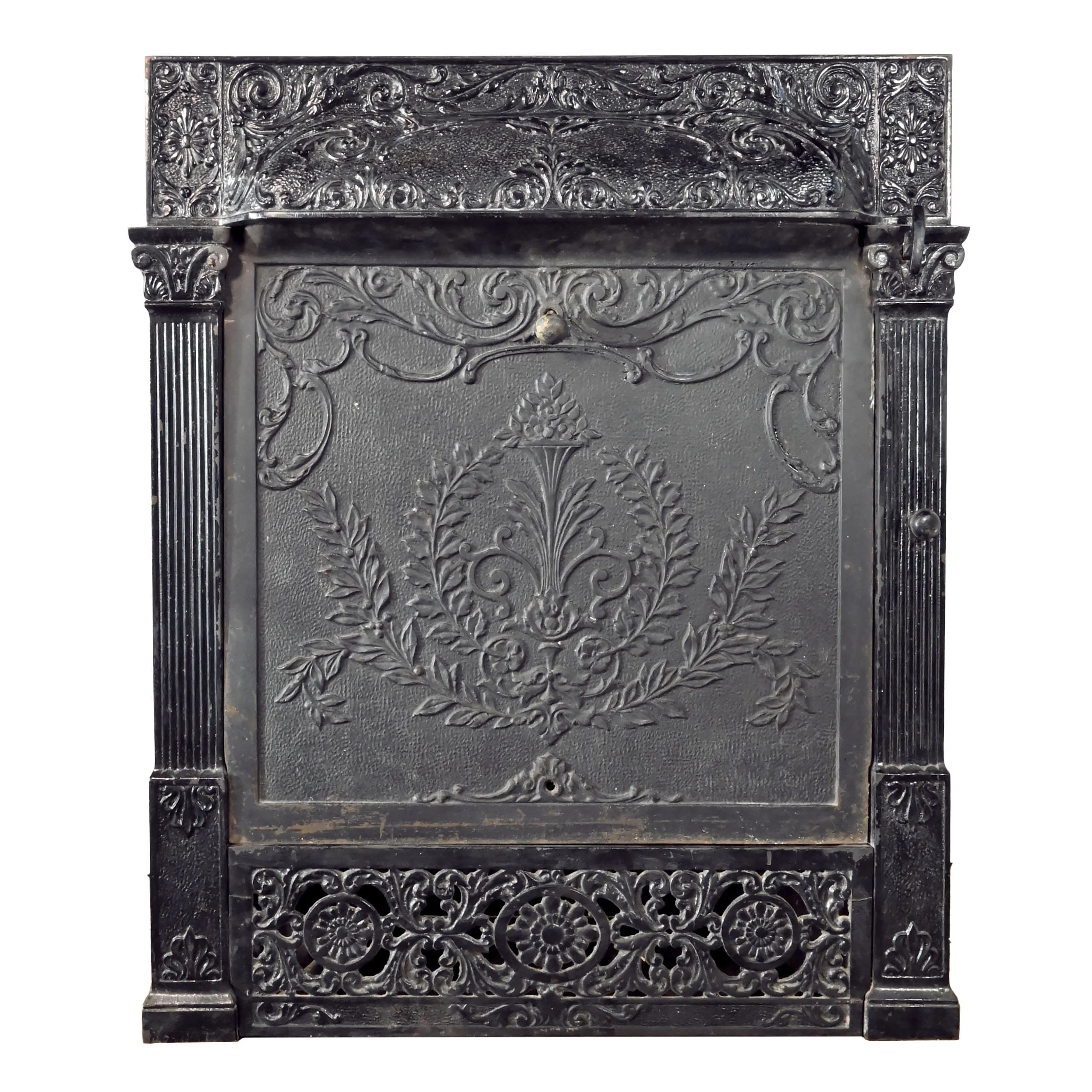 24085+black+finish+cast+iron+fireplace+insert+with+summer+cover+2.jpg