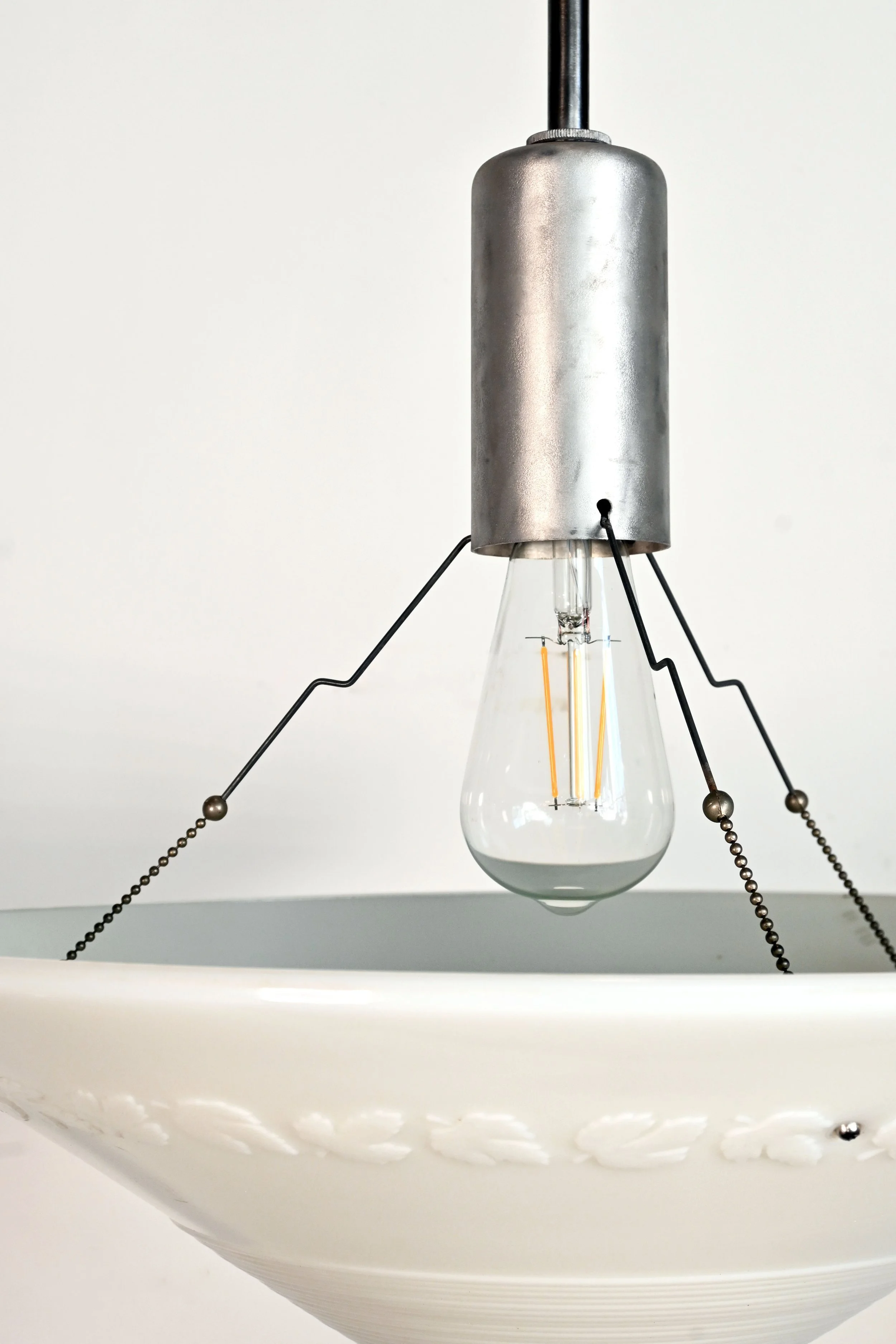 24181A+white+three+chain+molded+shade+with+maple+leaf+detail+on+midcentury+aluminum+pendant+4.jpg
