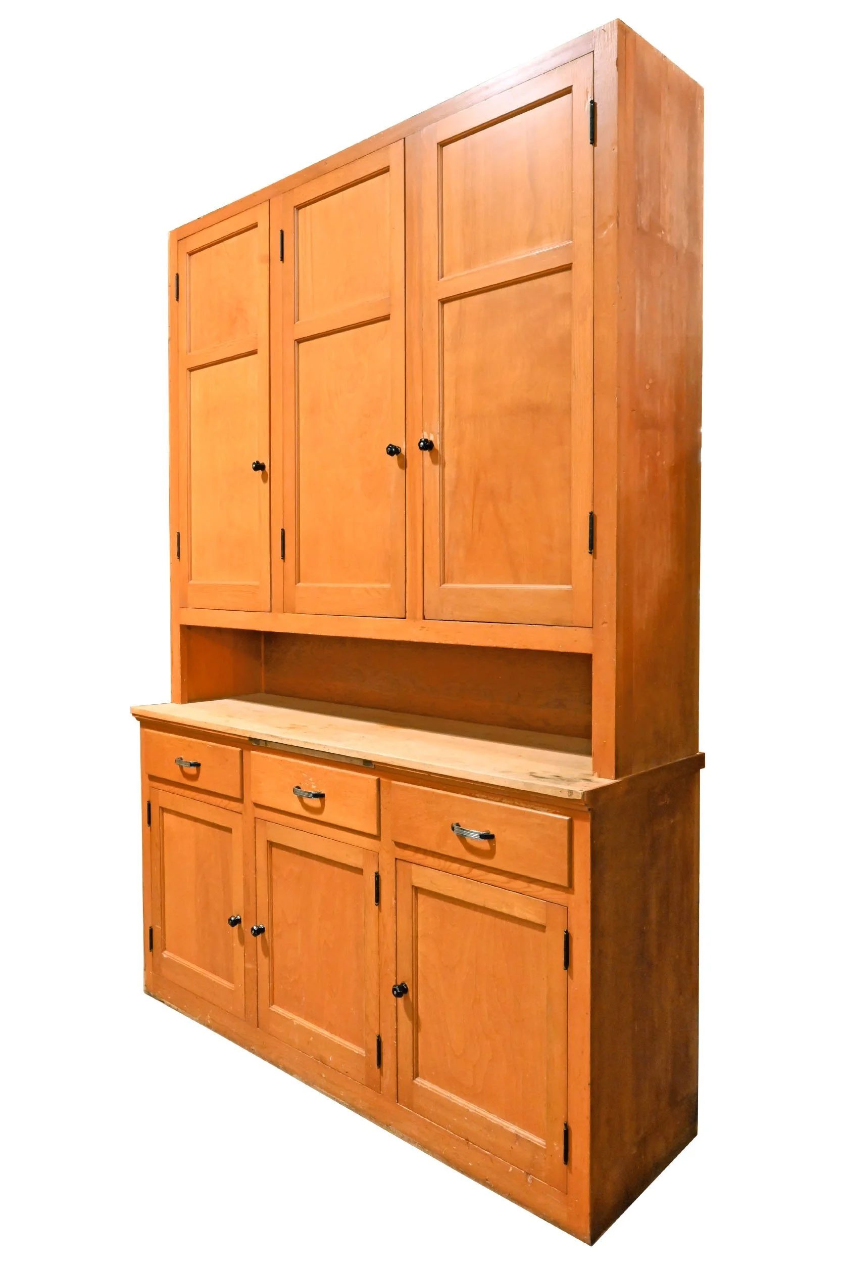 63154+small+maple+kitchen+cabinet+unit+with+black+glass+and+deco+hardware+2.jpg