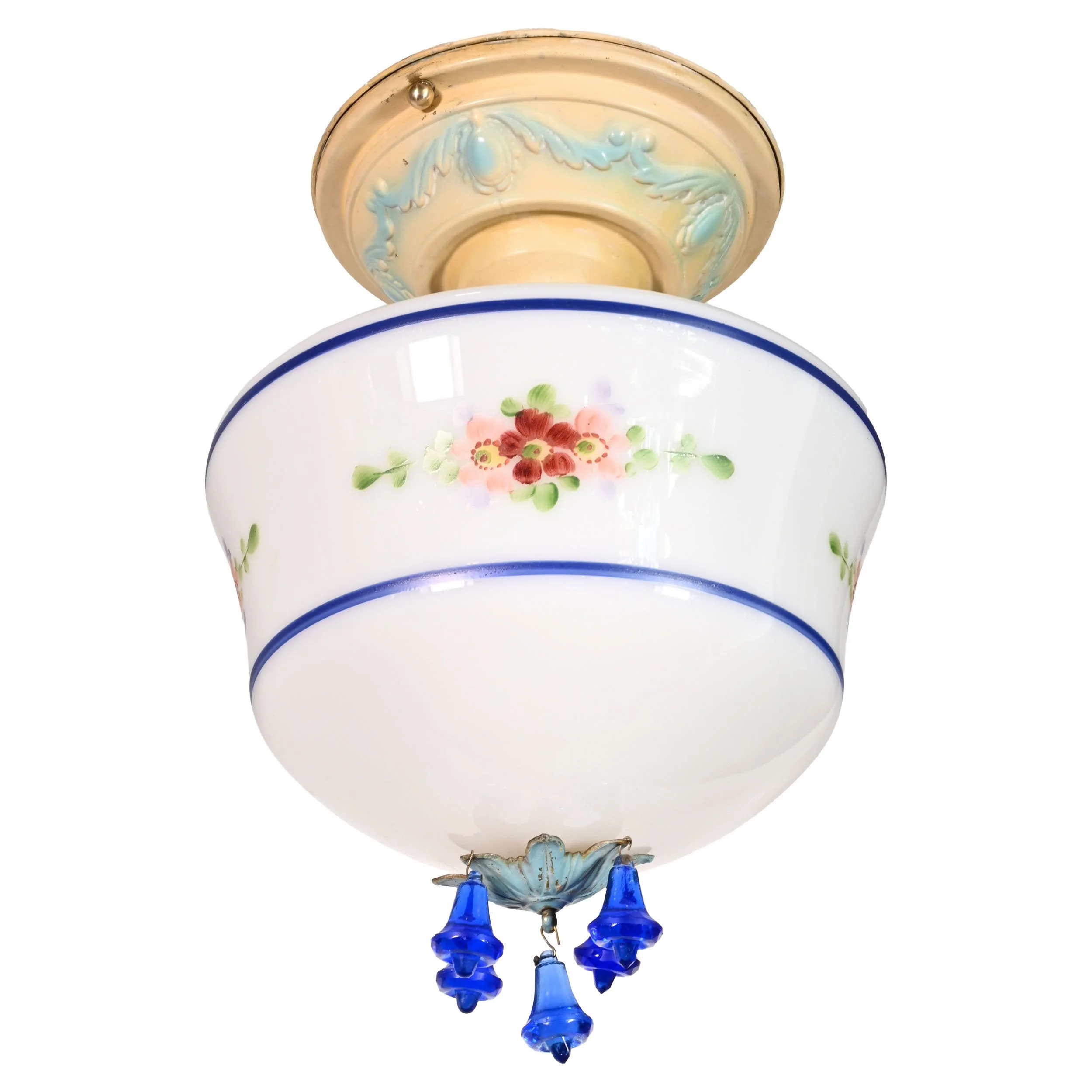 24152+polychrome+flush+fixture+with+painted+floral+shade+and+blue+crystal+drops+4.jpg