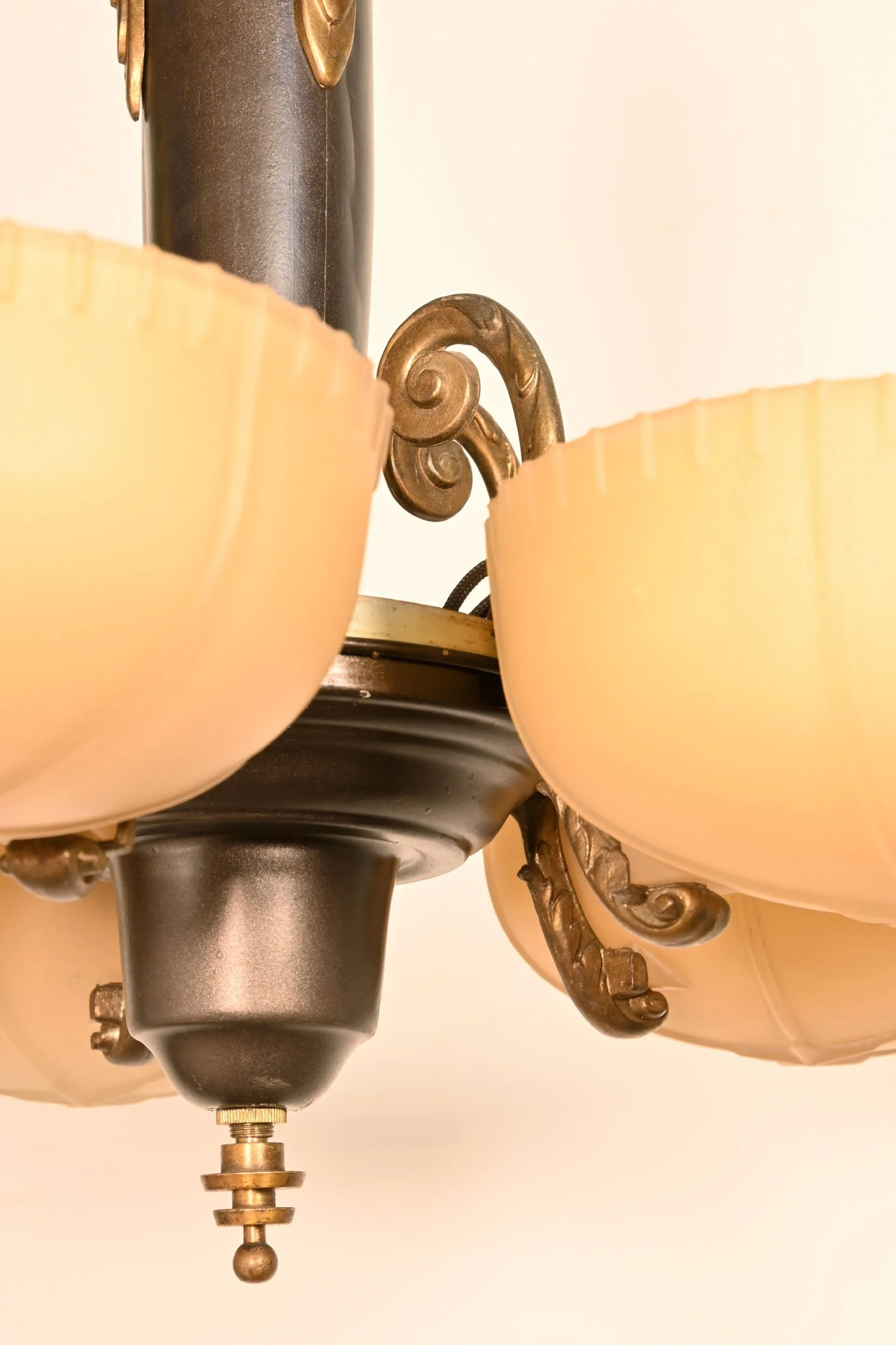24194+two+tone+five+light+chandelier+with+tan+frosted+slipper+shades+2.jpg