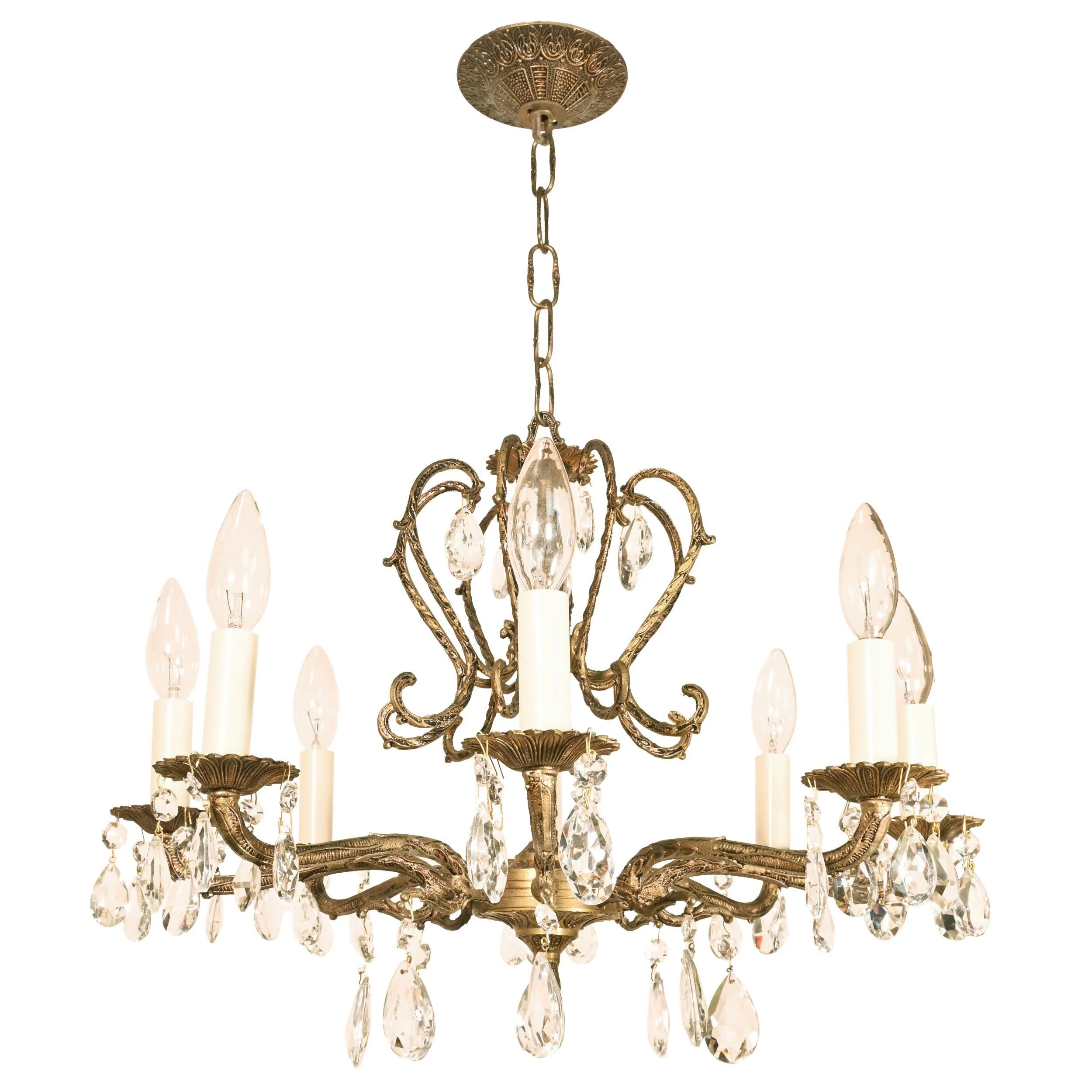 24219+muted+brass+eight+candle+spanish+chandelier+with+small+teardrops+2.jpg