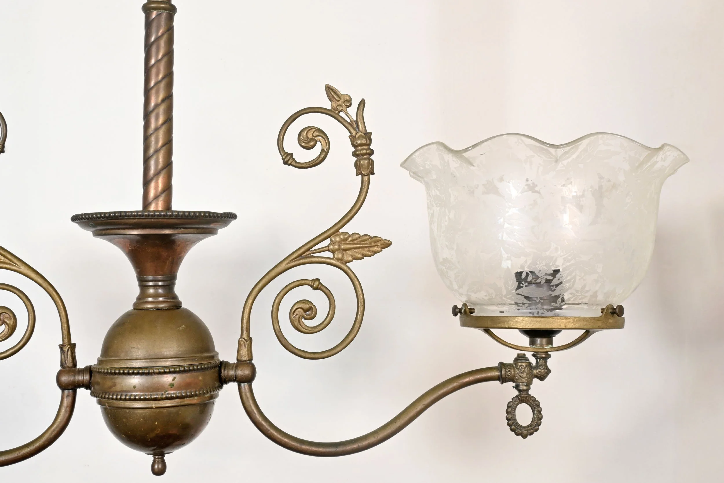 brass+converted+gas+two+light+pendant+with+floral+ruffled+shades+3.jpg