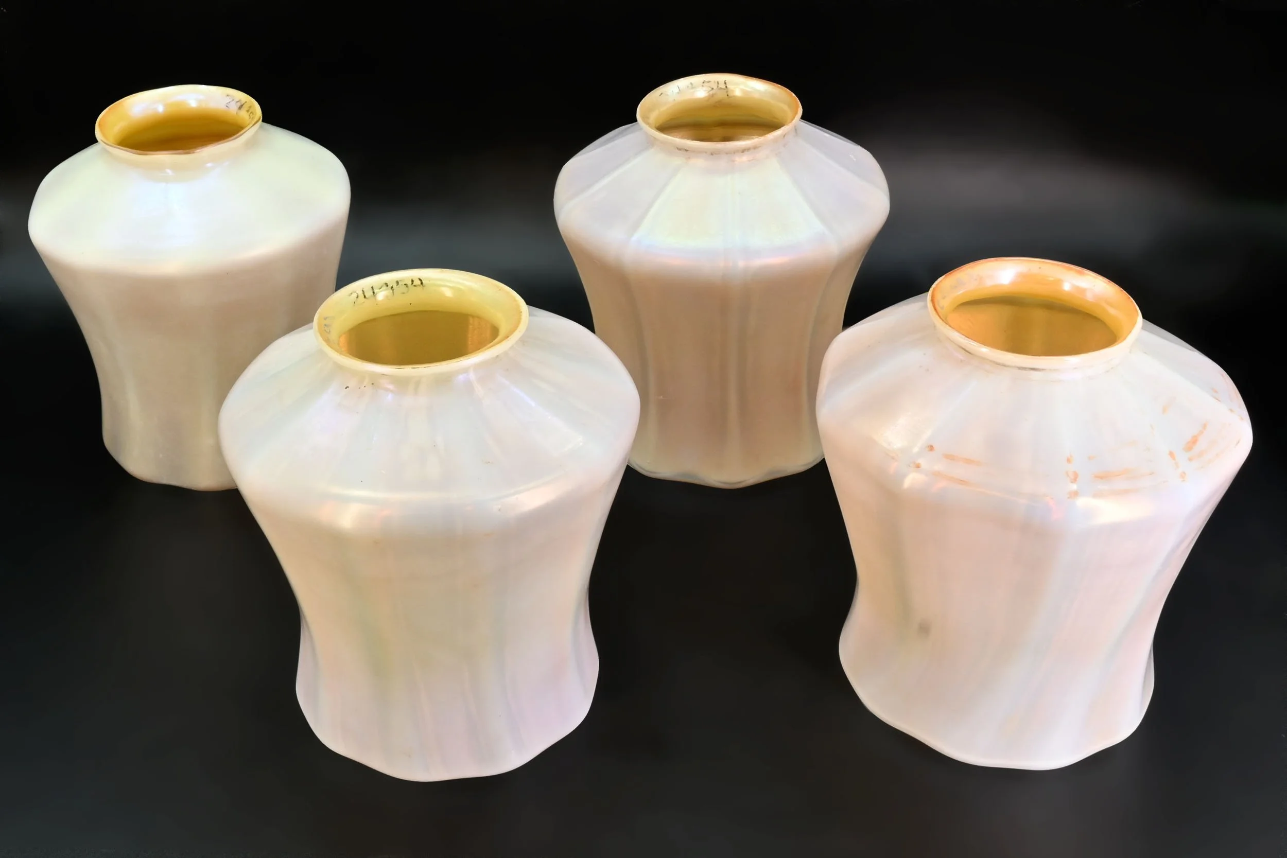 24354+quezal+calcite+and+aurene+fluted+tapered+shades+1.jpg