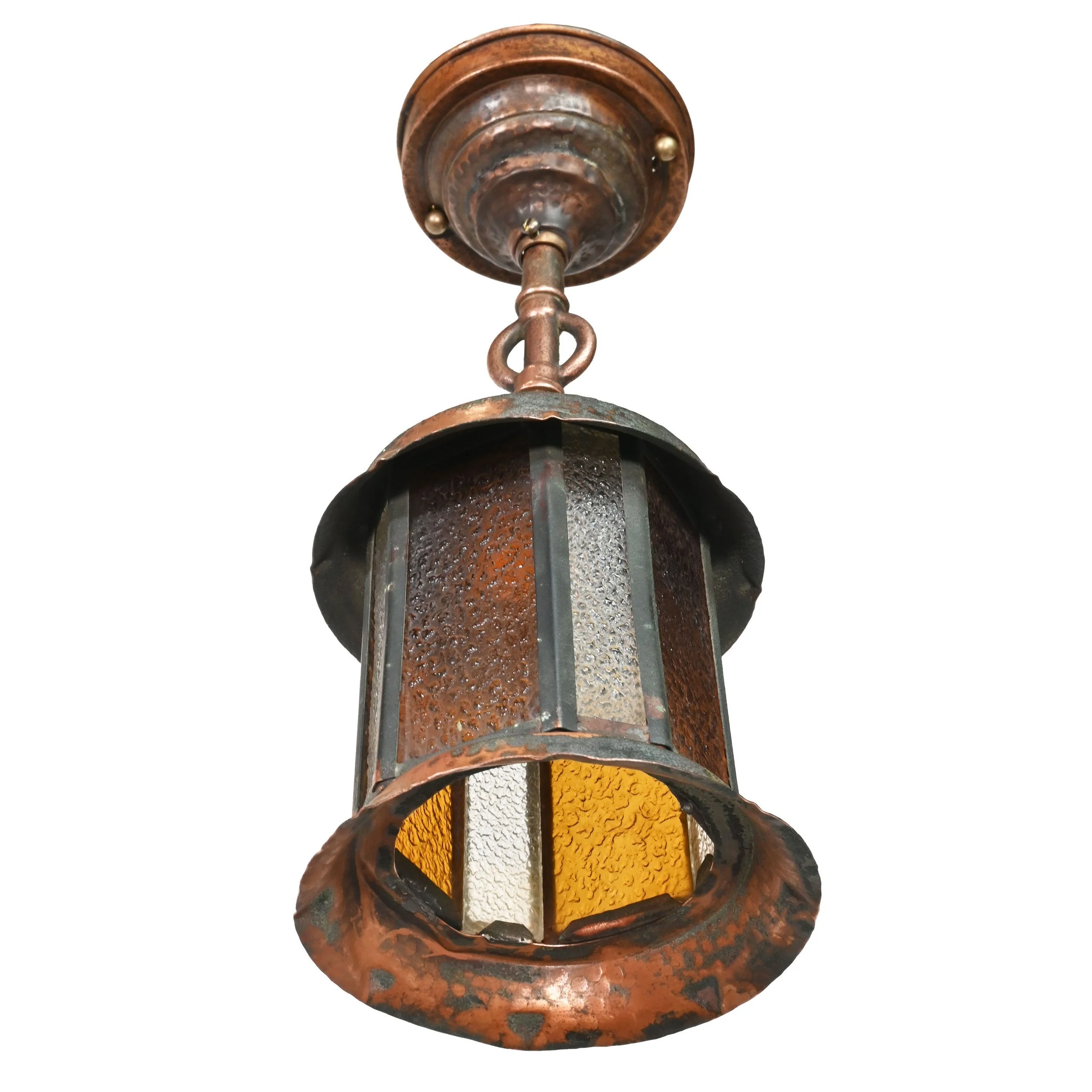 24422+hammered+copper+lantern+with+clear+and+amber+textured+glass+2.jpg
