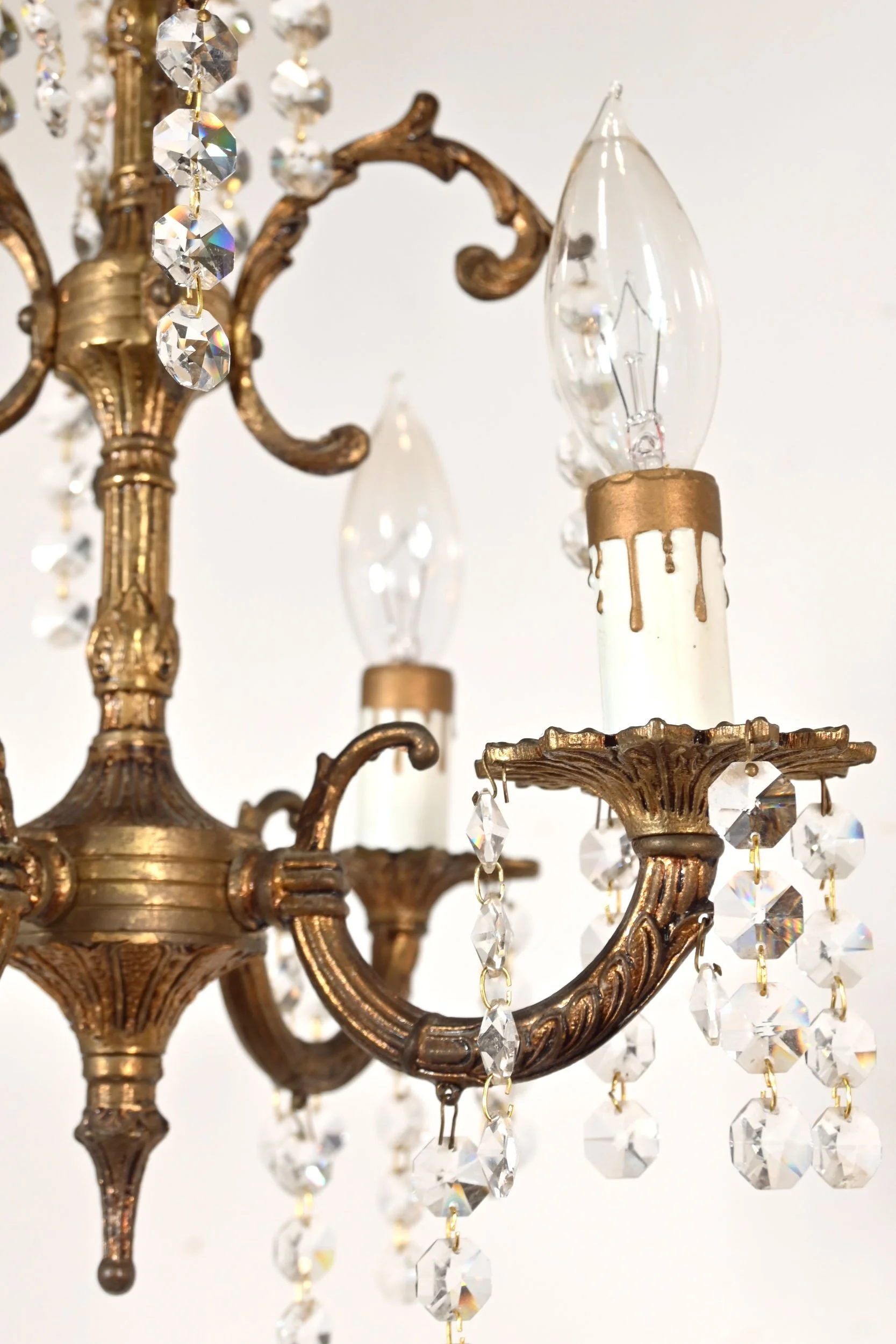 24415+petite+spanish+brass+four+candle+chandelier+wtih+showering+crystals+3.jpg
