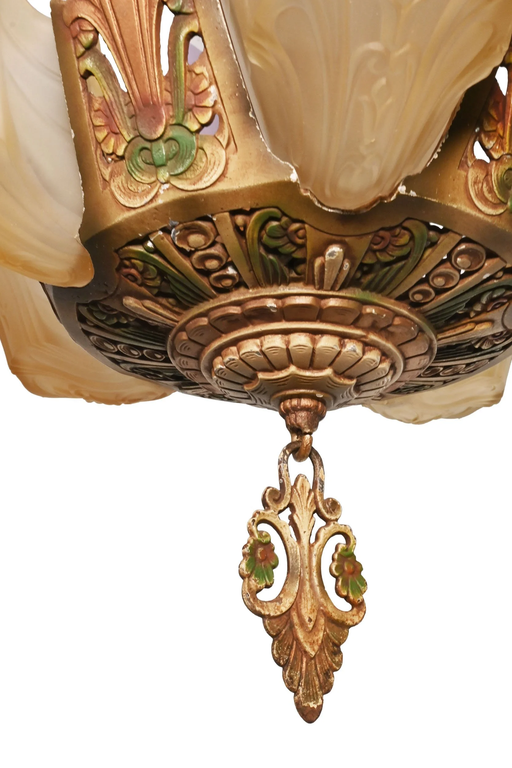 24420+polychrome+chandelier+with+five+frosted+amber+slip+shades+2.jpg