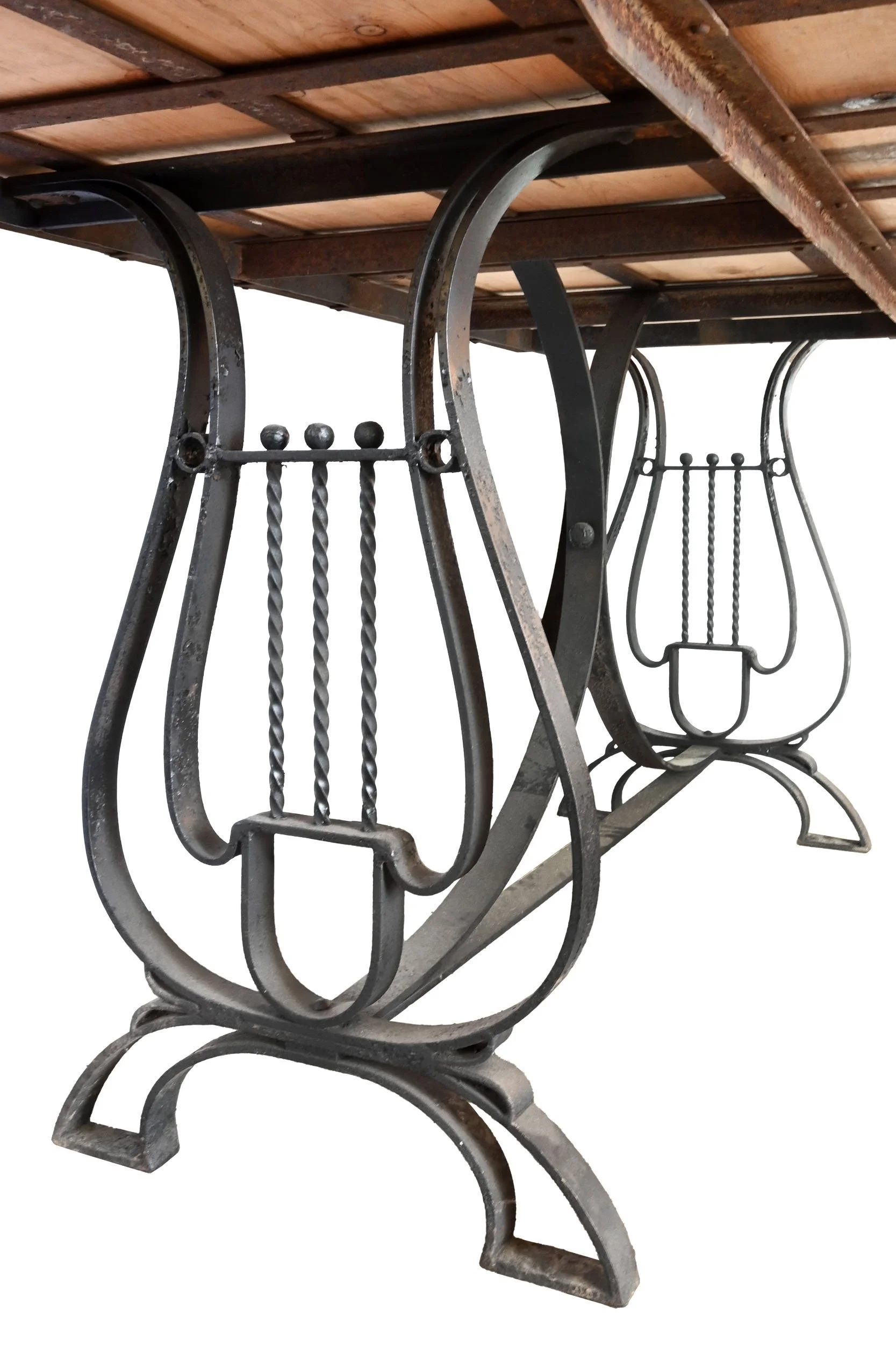 24348+wrough+iron+harp+table+with+wooden+top+3.jpg