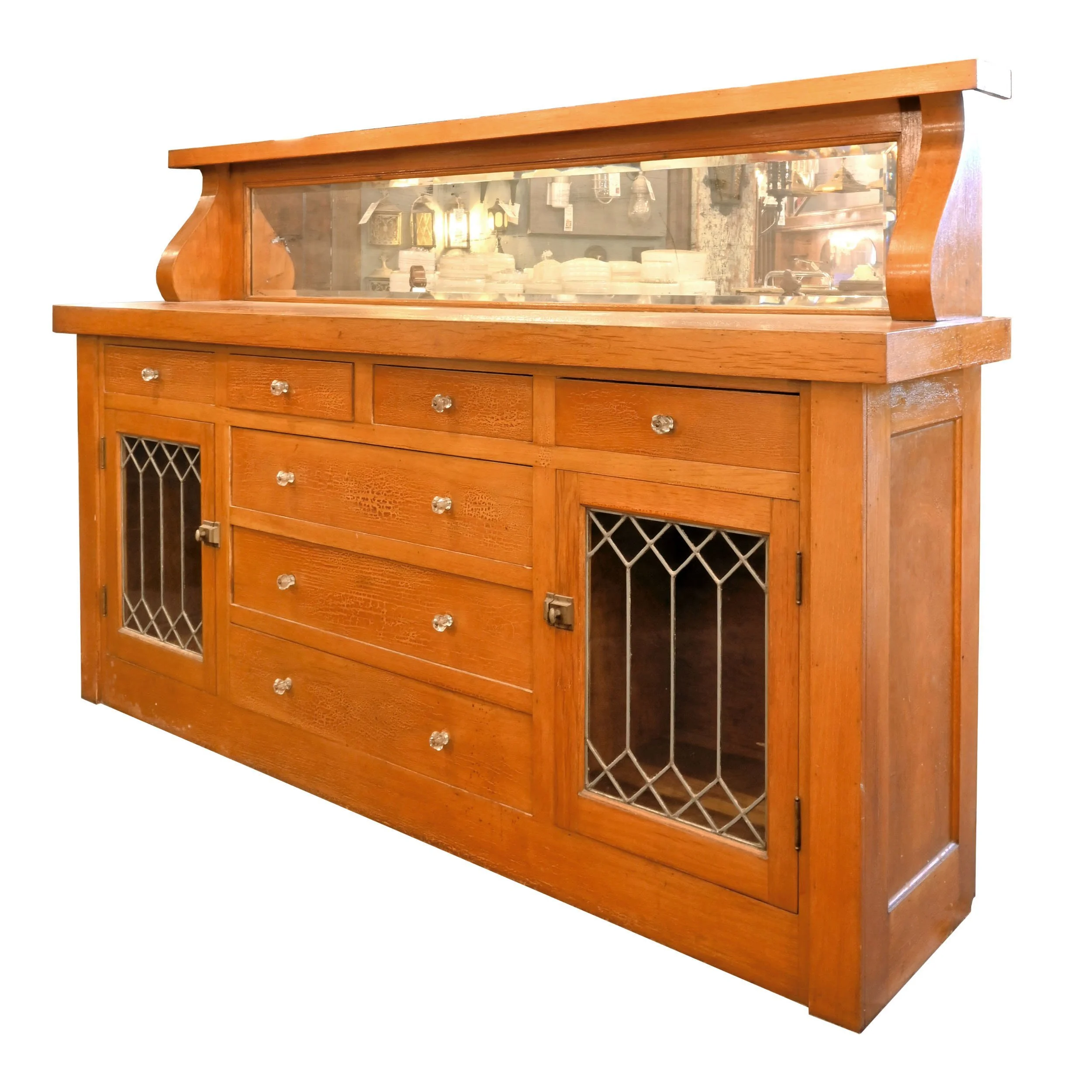 24564+golden+oak+buffet+with+leaded+glass+doors+2.jpg