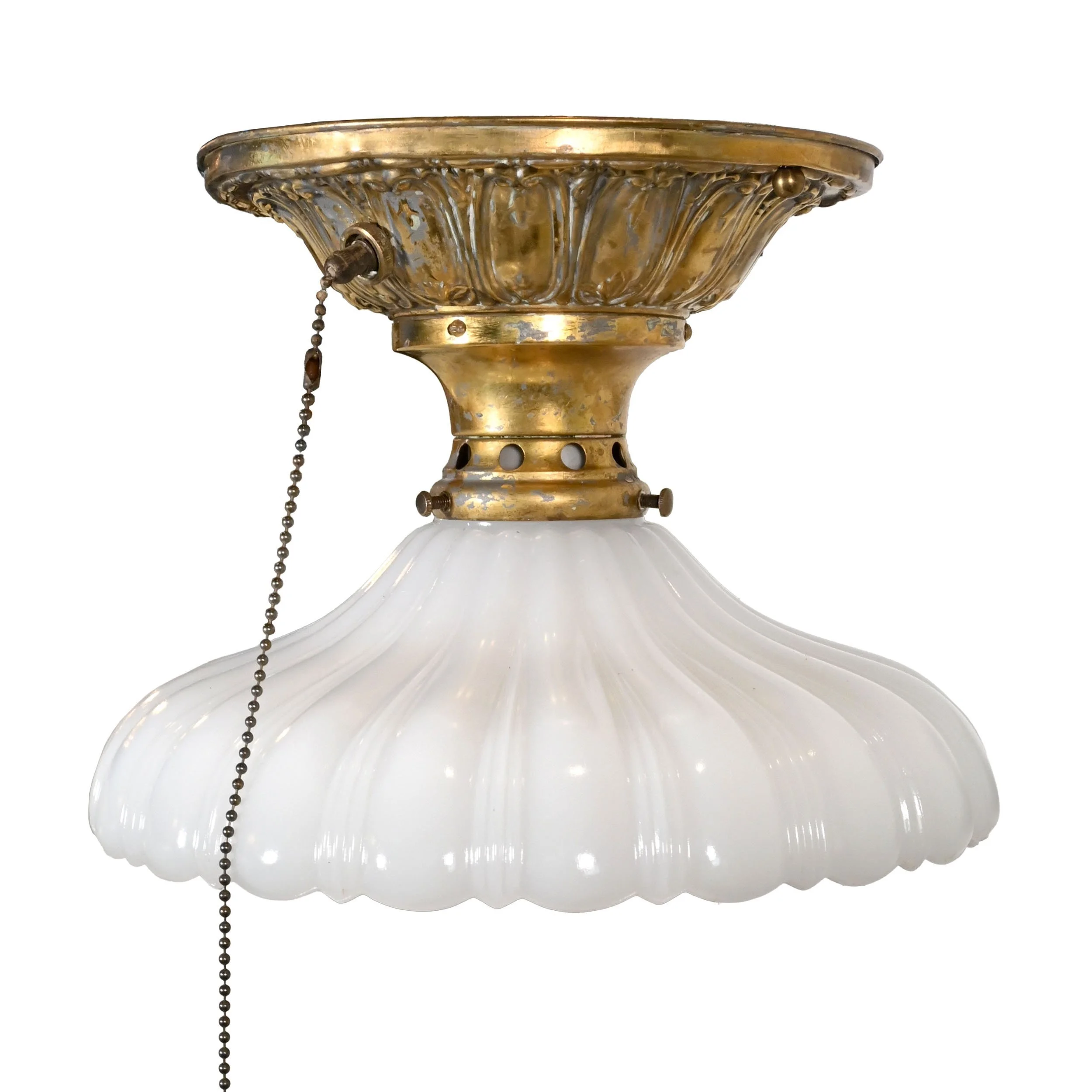 24437+decorative+stamped+brass+flush+with+oversized+clambroth+shade+1.jpg