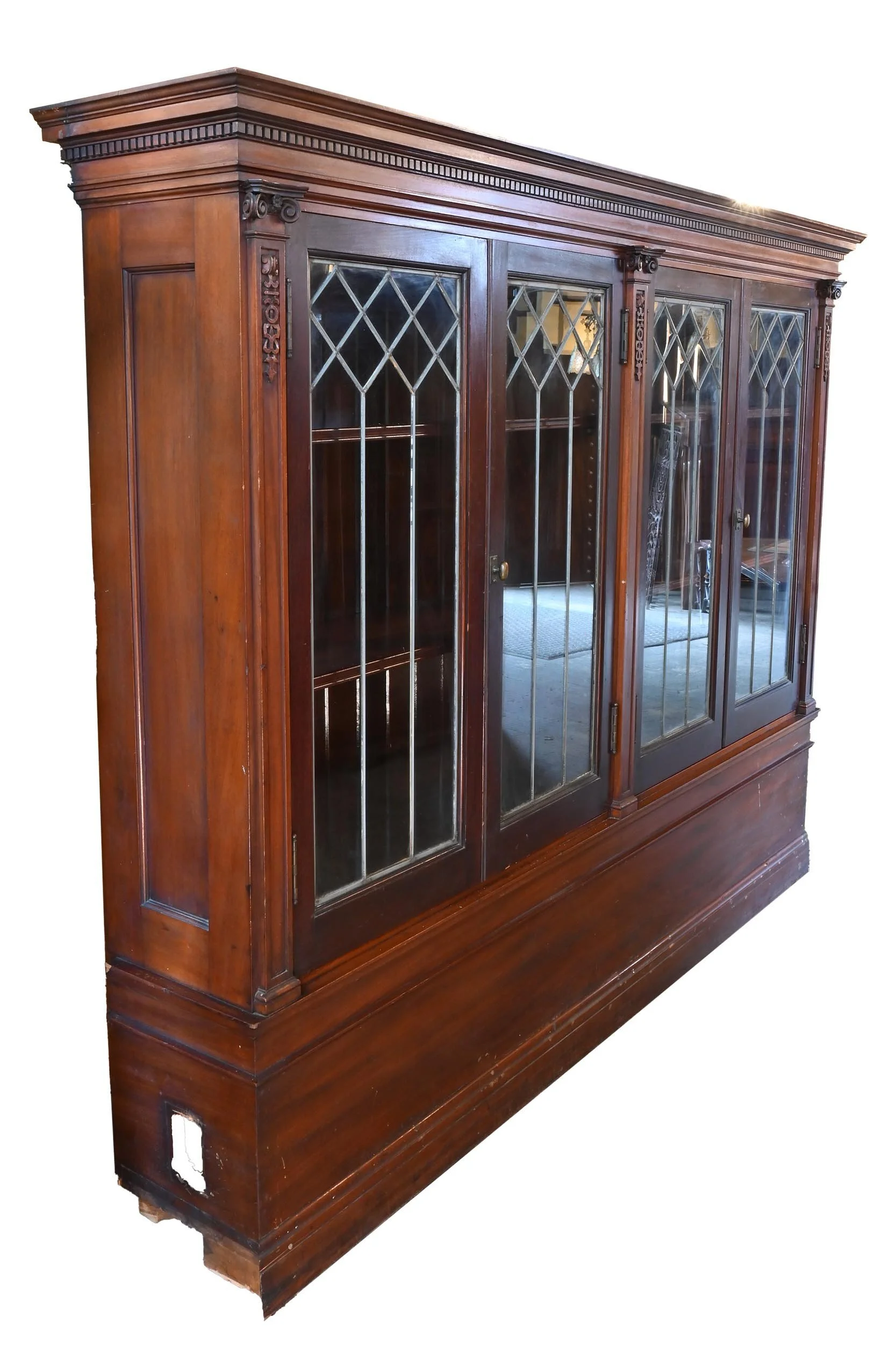 24545B+leaded+glass+4+door+mahogany+bookcase+6.jpg