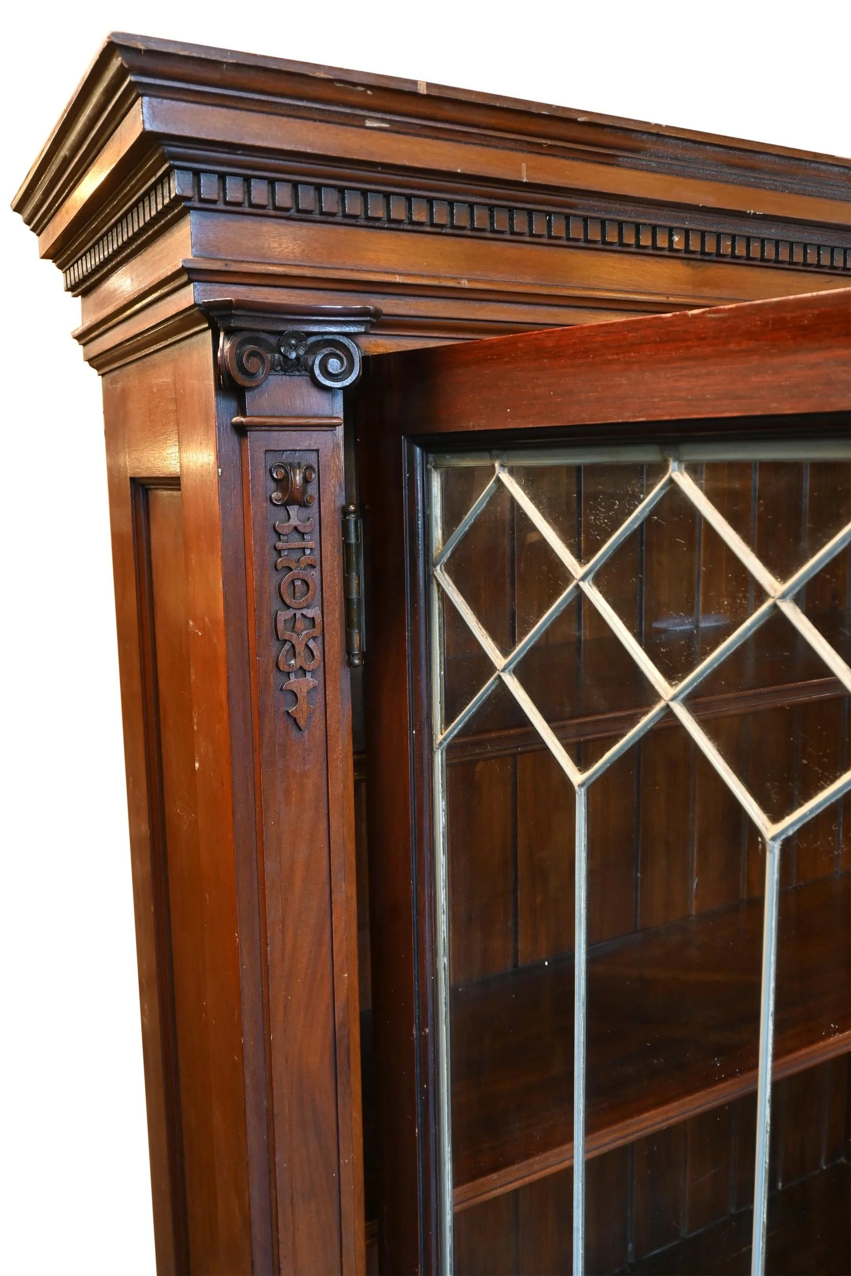 24545+leaded+glass+4+door+mahogany+bookcase+4.jpg