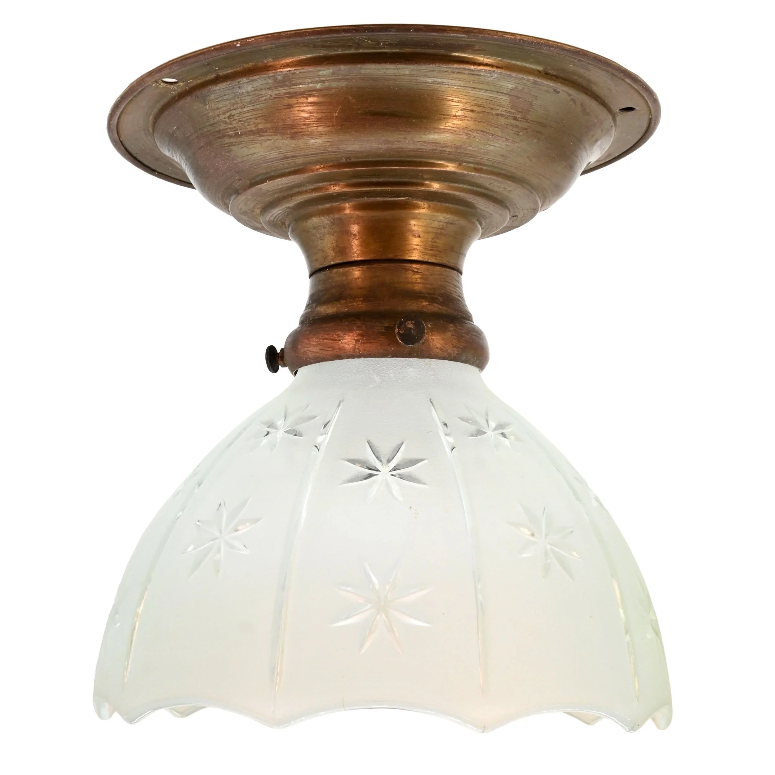 24315+stamped+brass+flush+fixture+with+molded+frosted+star+shade+1.jpg