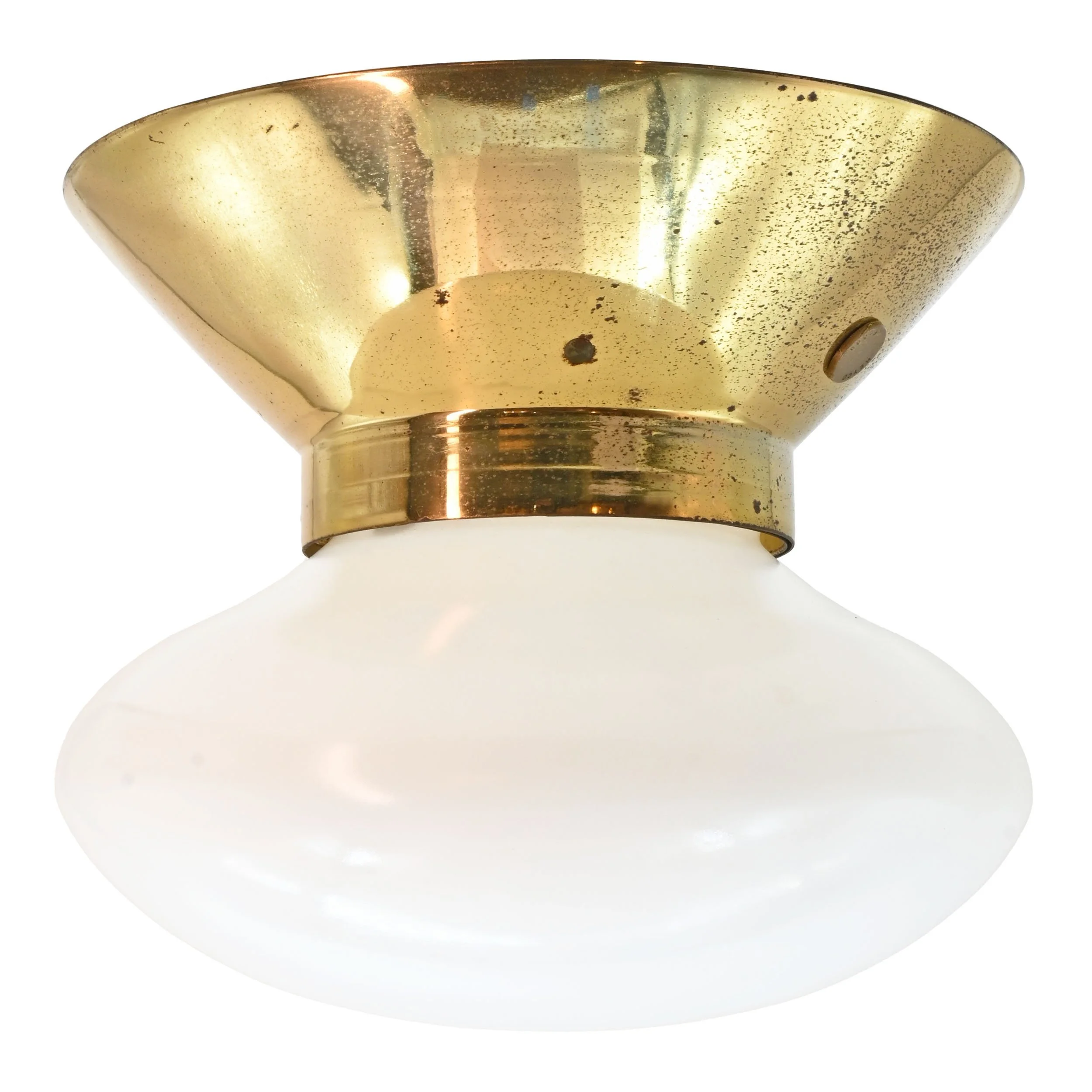 24536+funky+mcm+polished+brass+flushmount+with+white+shade+1.jpg