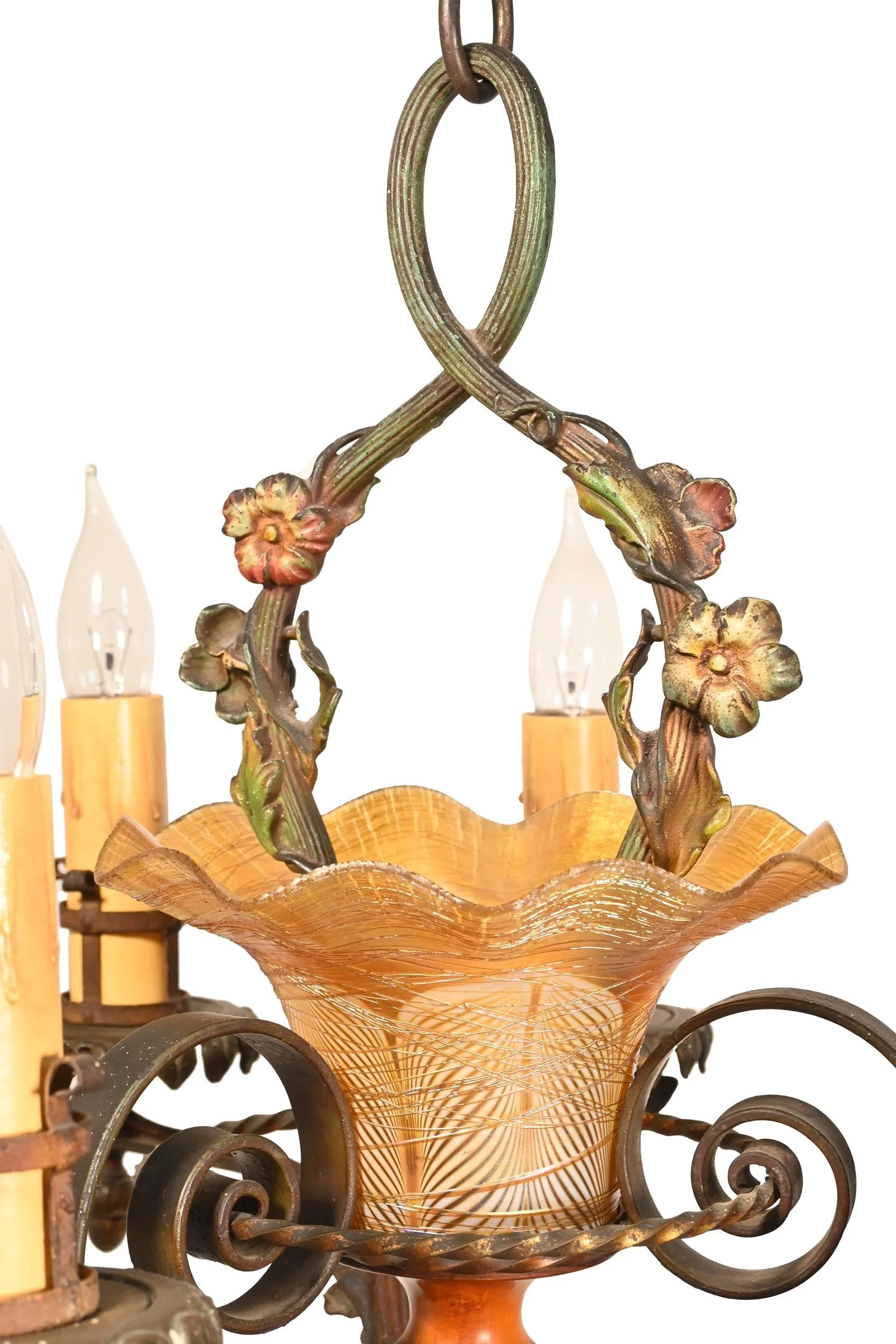 24687+cast+iron+lion+candle+candelier+with+qeuzal+center+shade+1.jpg