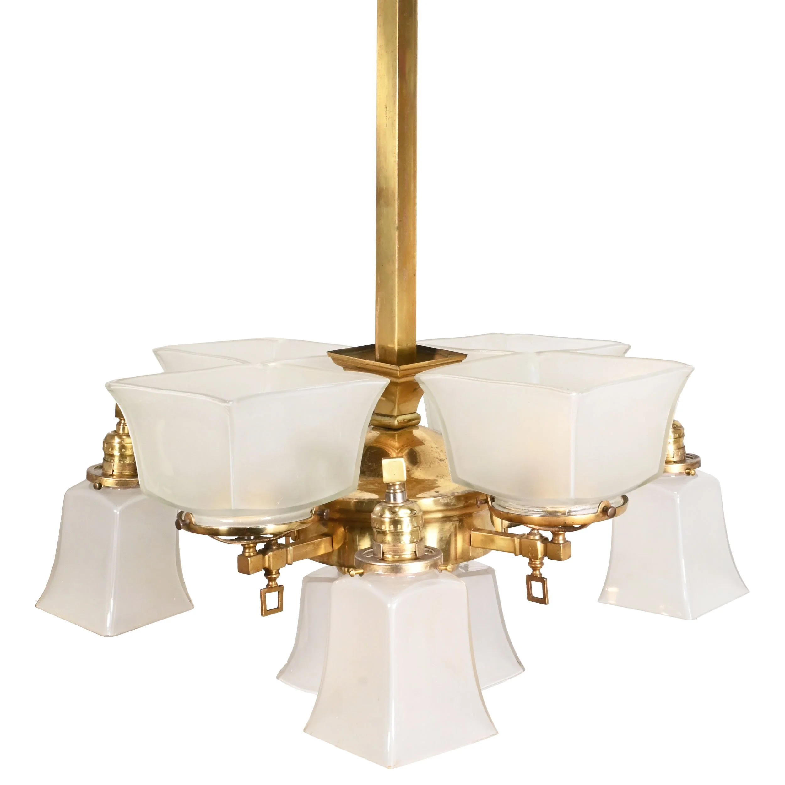 61413+polished+brass+nine+shade+converted+gas+electric+mission+chandelier+with+bottom+shade+2.jpg