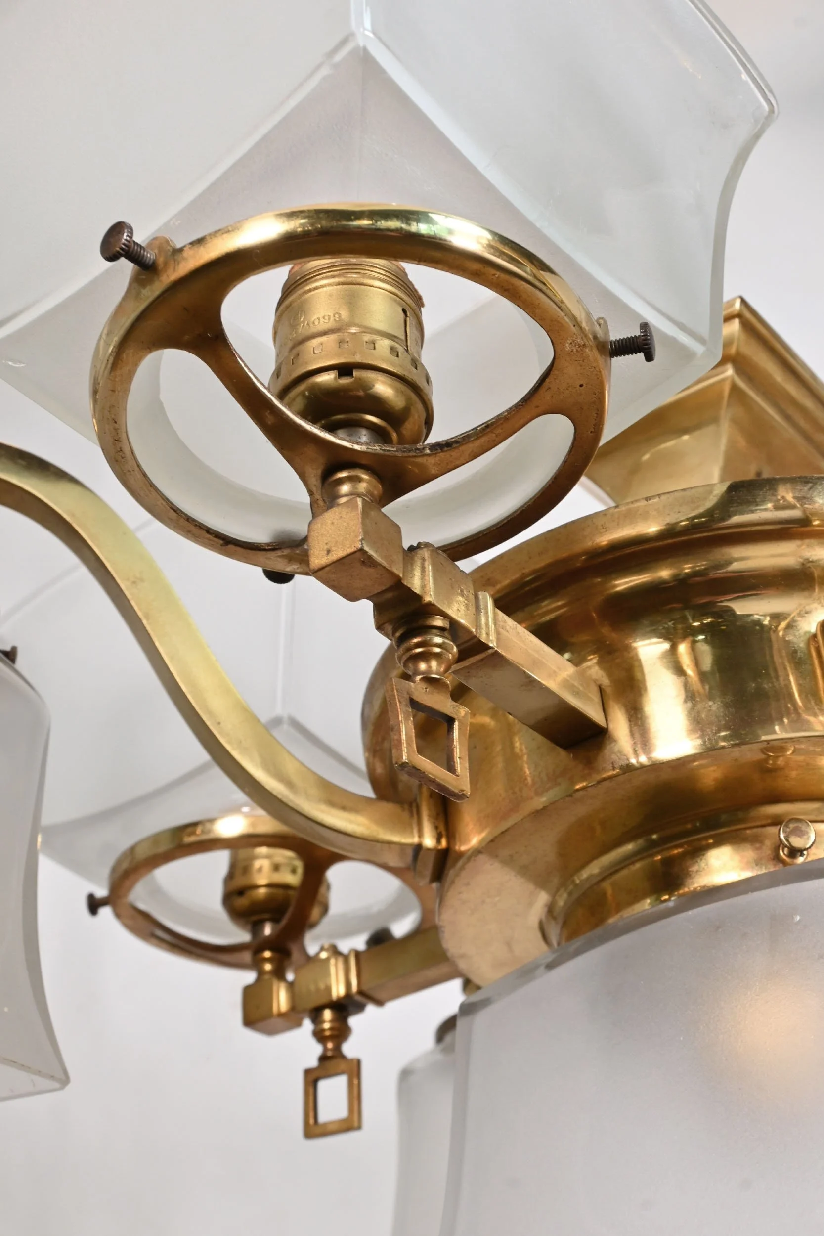 61413+polished+brass+nine+shade+converted+gas+electric+mission+chandelier+with+bottom+shade+5.jpg