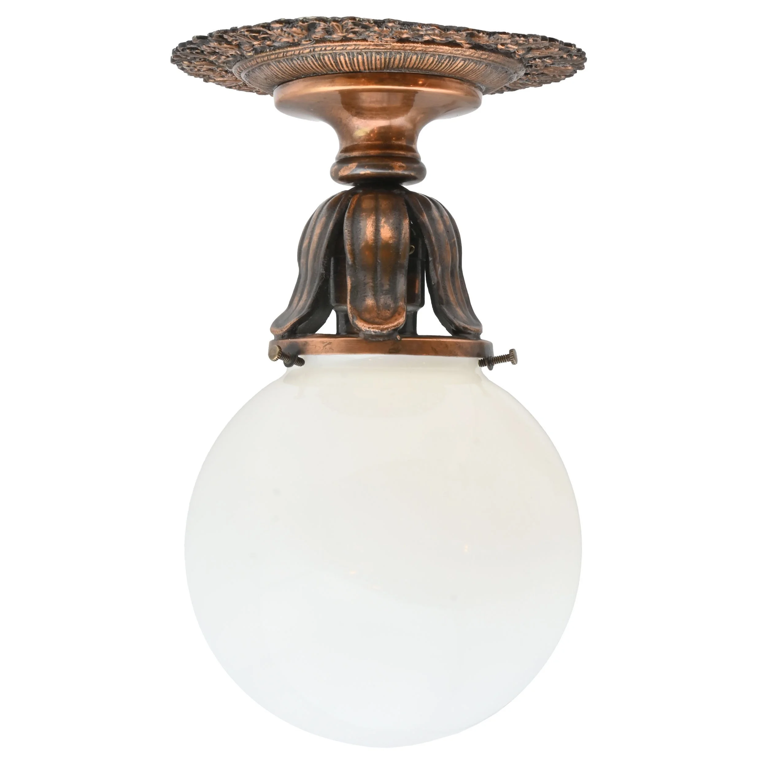 24817+ornate+copper+finish+flush+fixture+with+white+globe+1.jpg