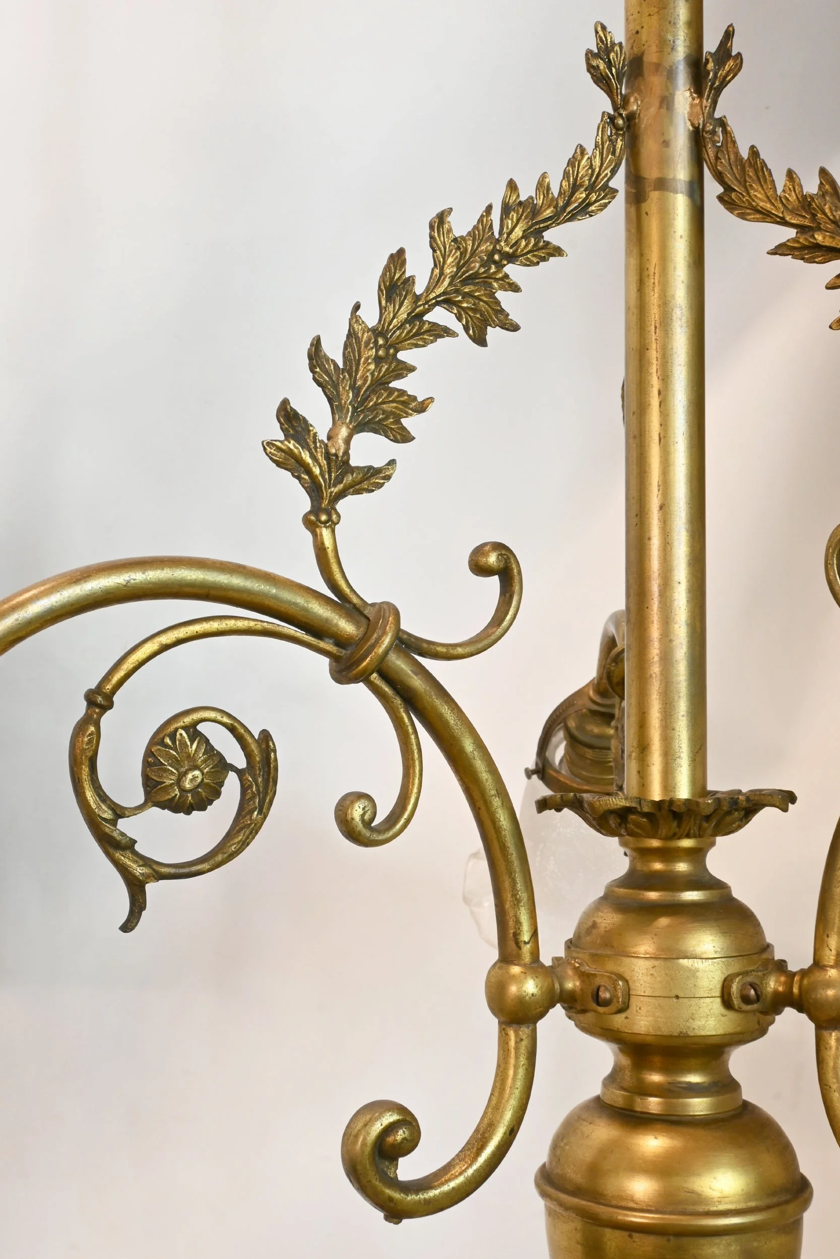 24665+brass+early+electric+leafy+chandelier+with+lacey+shades+2.jpg