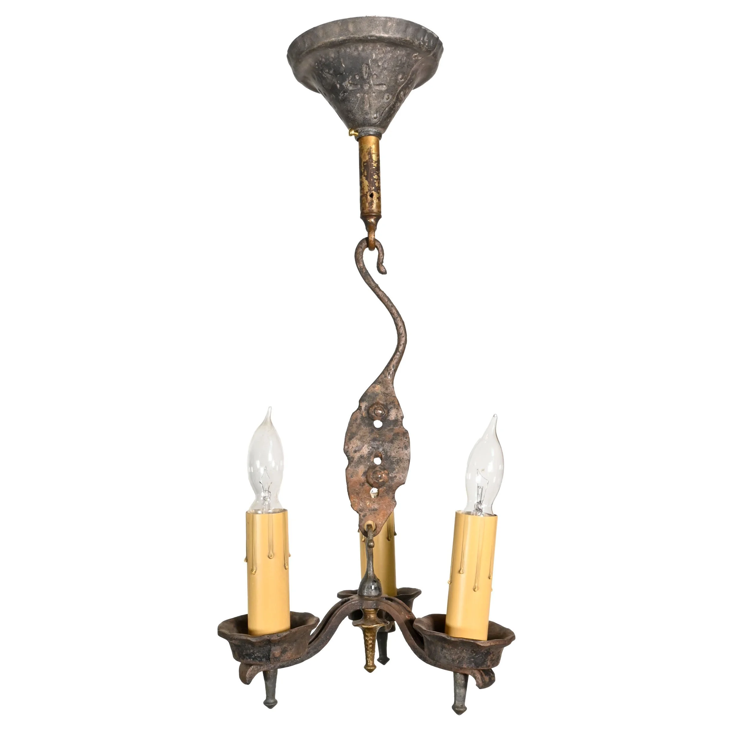 24744+cast+iron+three+candle+hammered+tudor+chandelier+1.jpg