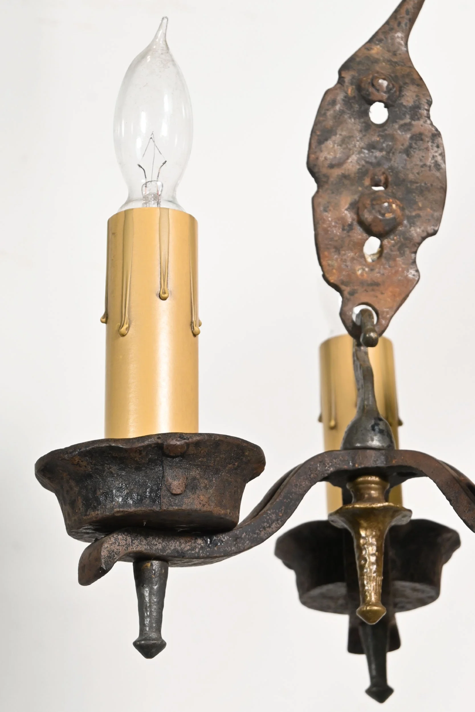 24744+cast+iron+three+candle+hammered+tudor+chandelier+3.jpg