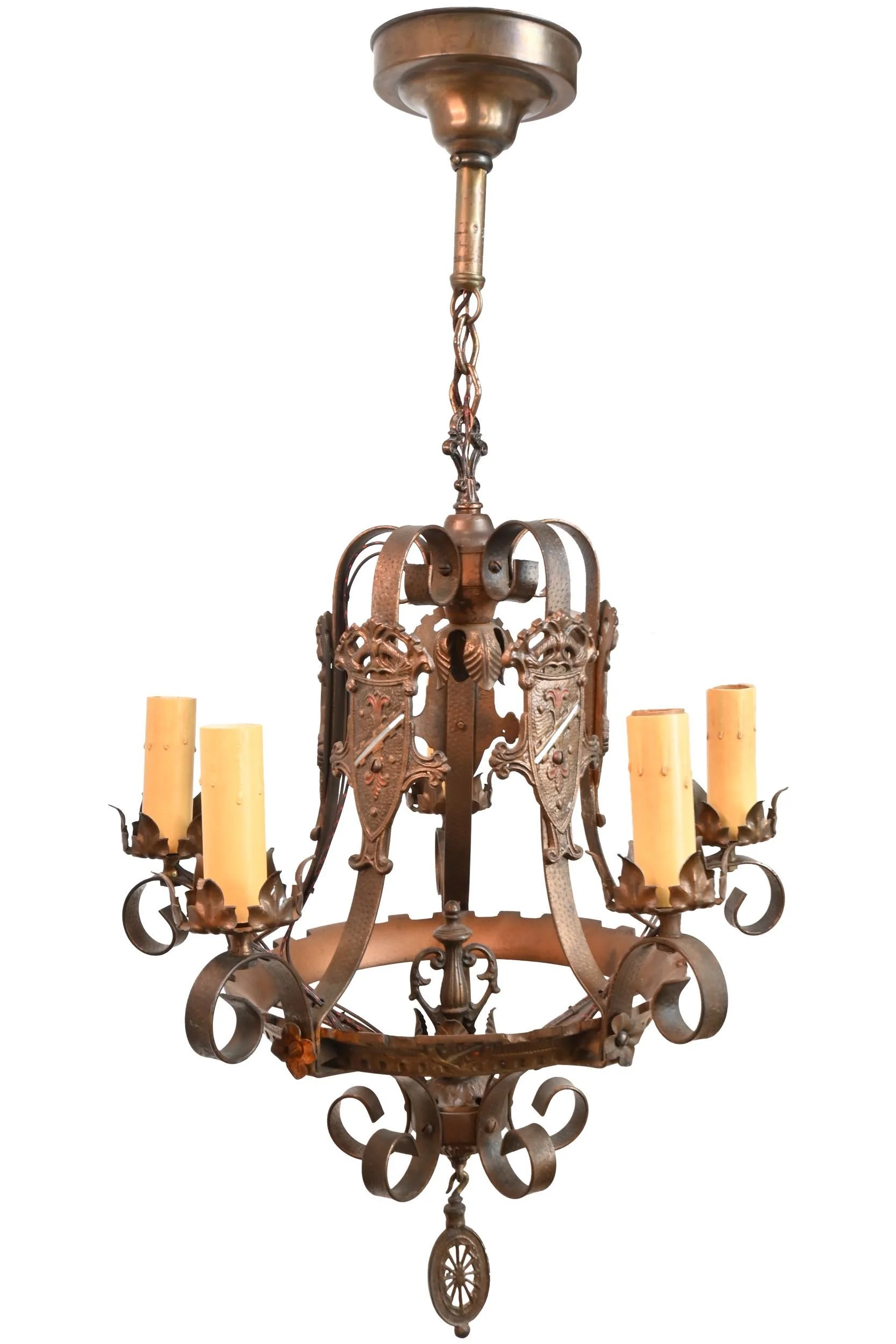 24310+iron+hammered+tudor+5+candle+chandelier+1.jpg