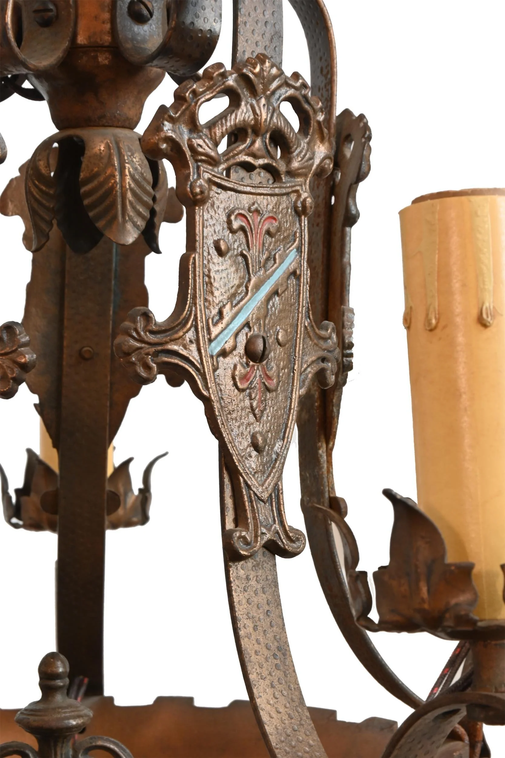 24310+iron+hammered+tudor+5+candle+chandelier+4.jpg