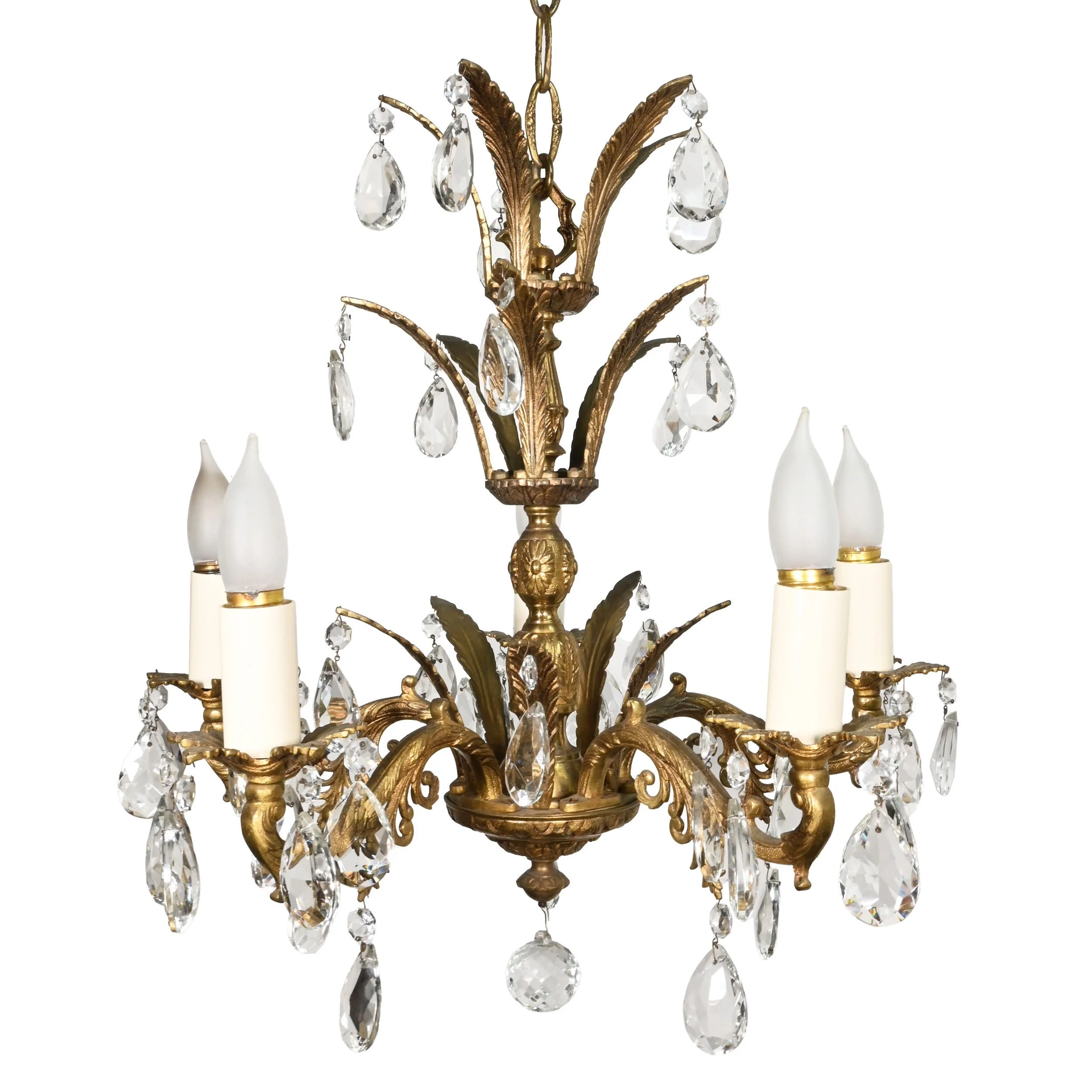 24932+cast+brass+spanish+floral+five+candle+chandelier+with+teardrop+crystals+1.jpg