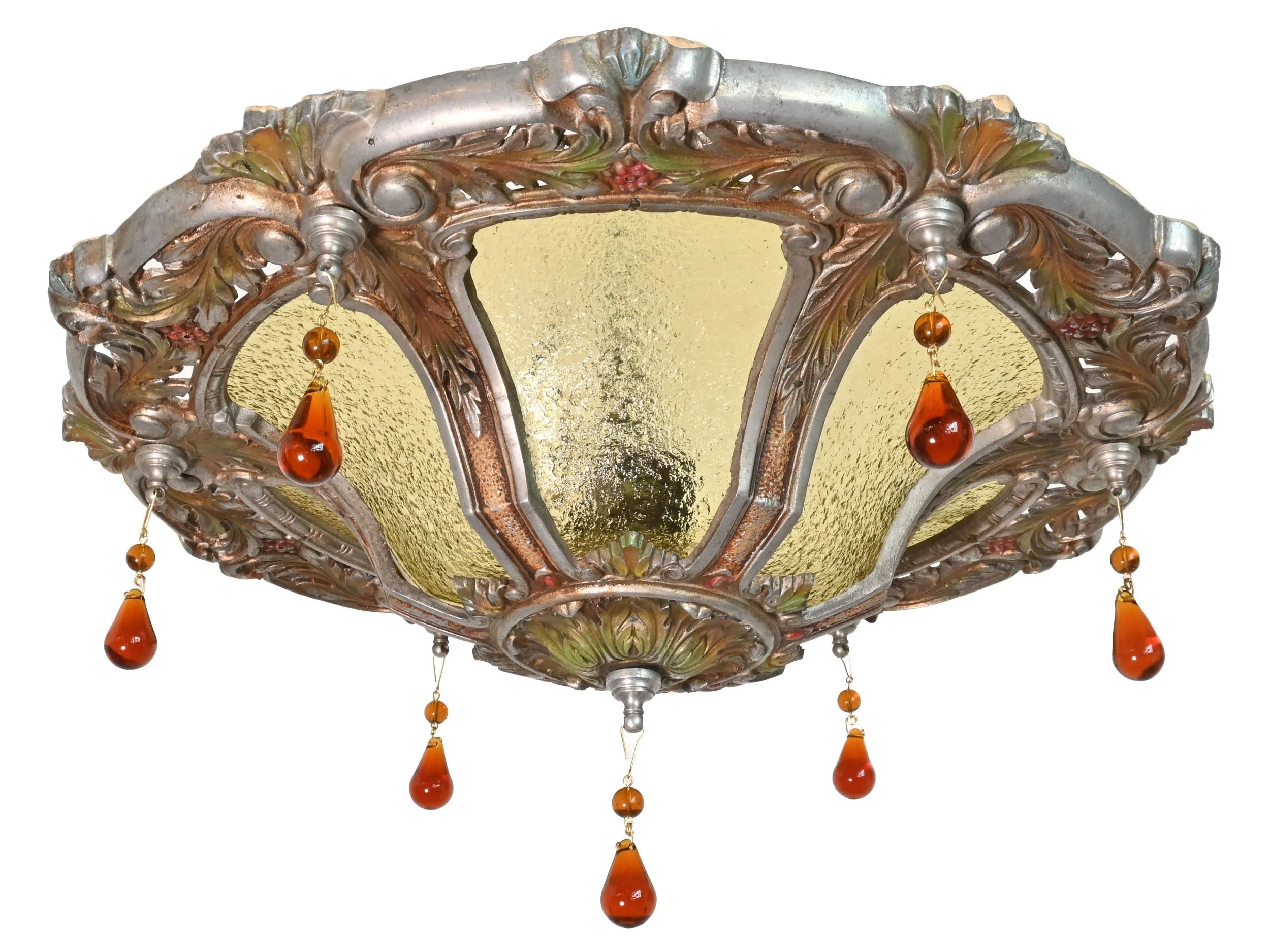 24912+polychrome+flushmount+with+amber+textured+glass+and+amber+teardrops+3.jpg