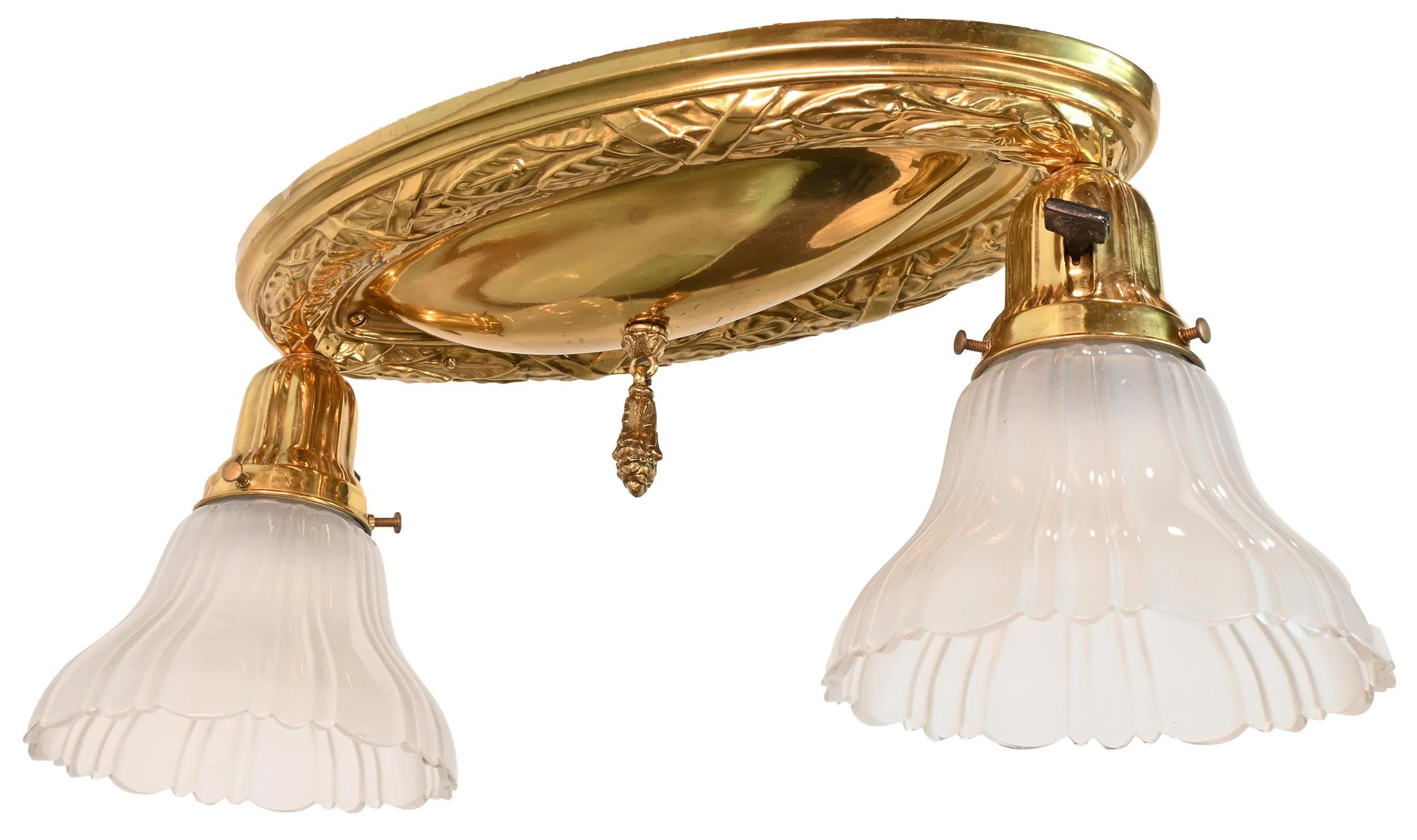 24905+flush+brass+oval+with+sheffield+shades+3.jpg