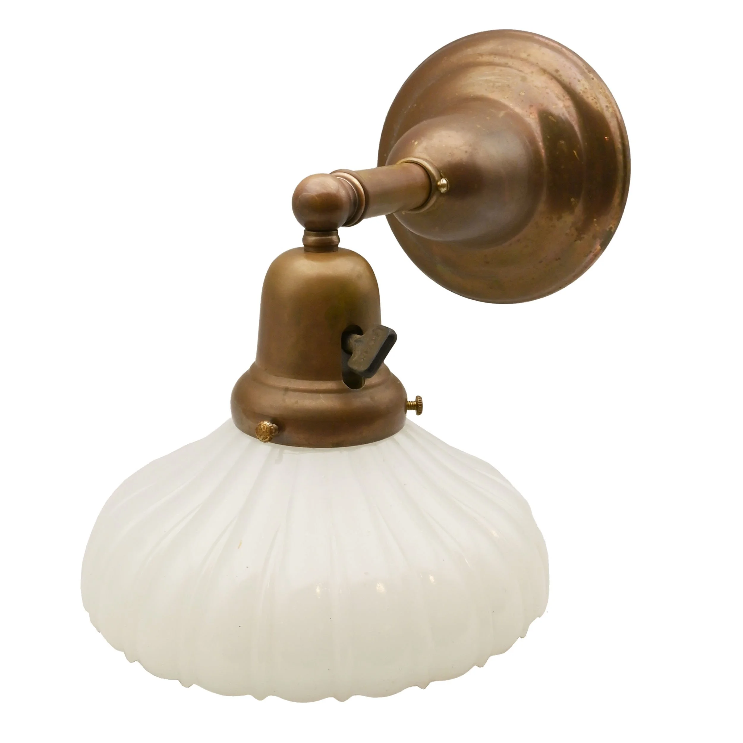 24953+pair+of+simple+classic+antique+brass+sconces+with+clambroth+sheffield-style+shade+2.jpg