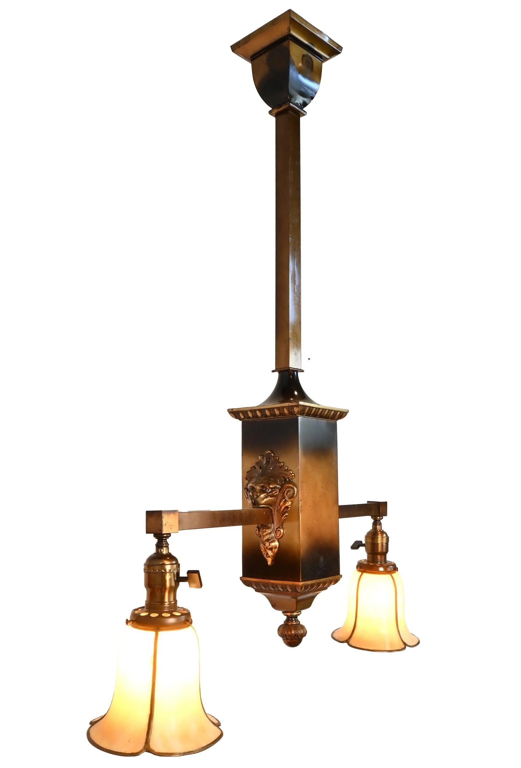 26014+2+arm+lion+face+mission+chandelier+with+copper+banded+shades+3.jpg