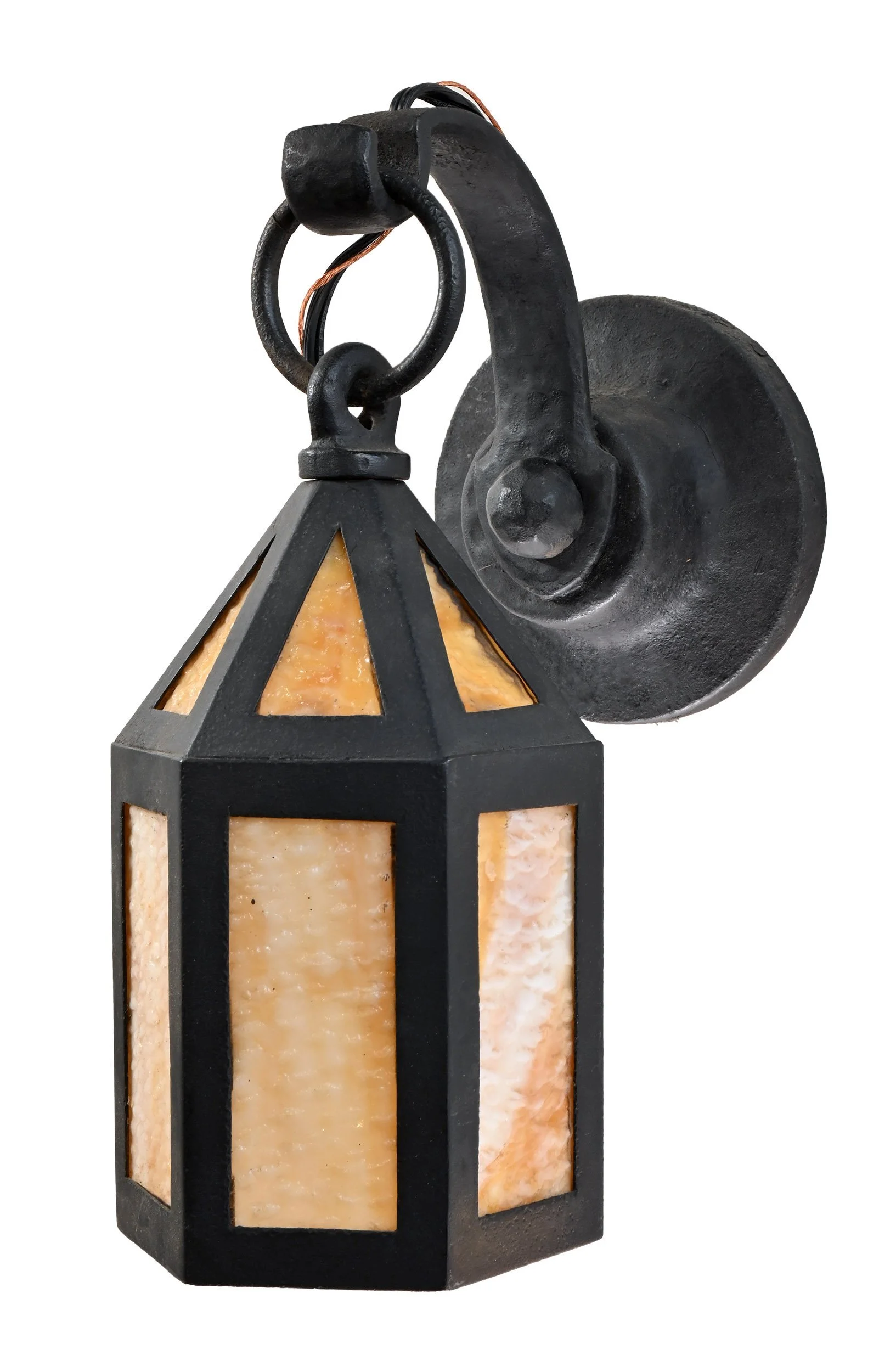 26021+cast+iron+slag+glass+lantern+sconce+1.jpg