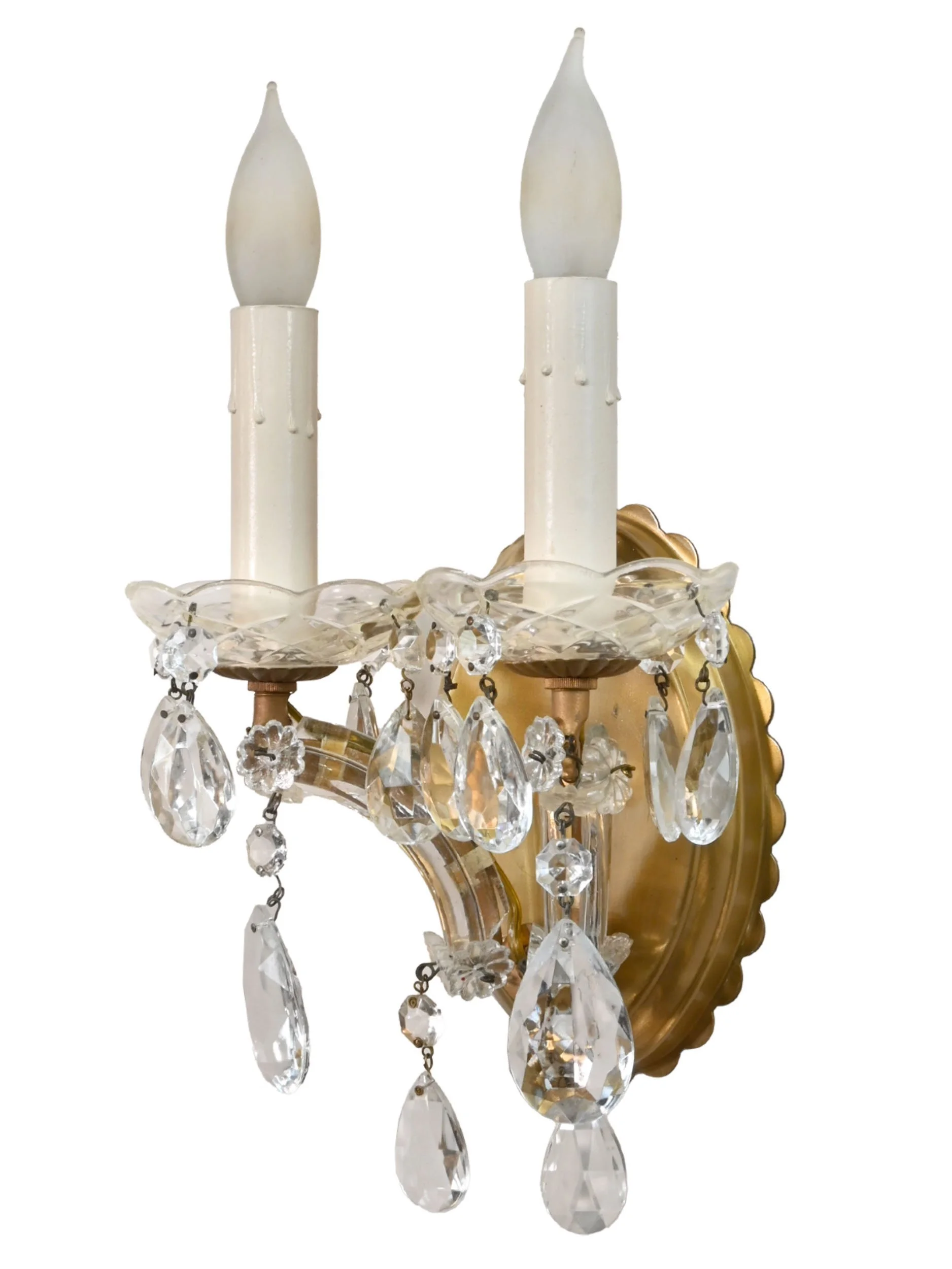 26040+stamped+brass+and+glass+two+candle+sconce+pair+with+crystals+2.jpg
