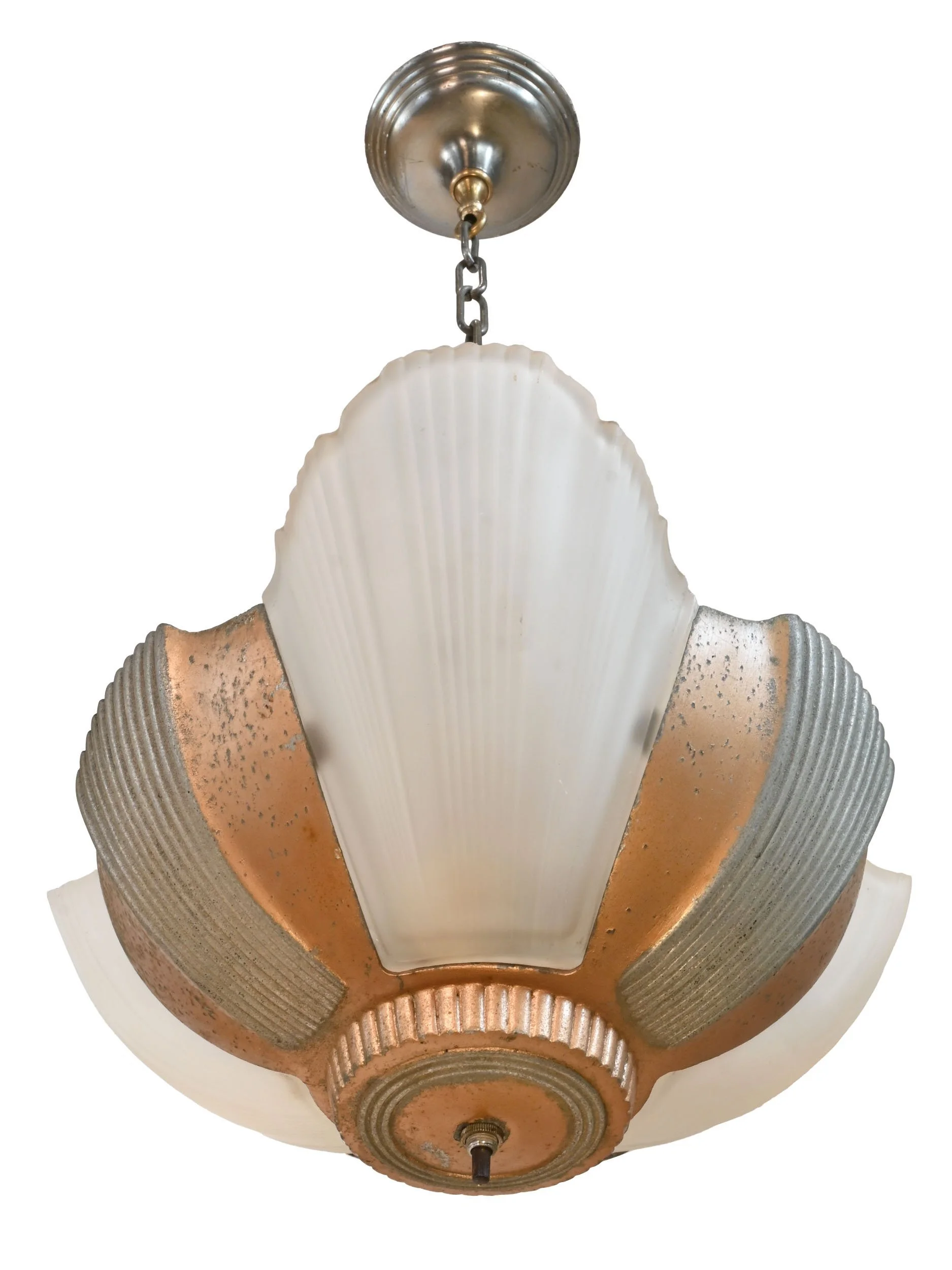 26052+art+deco+silver+and+gold+three+slip+shade+chandelier+4.jpg