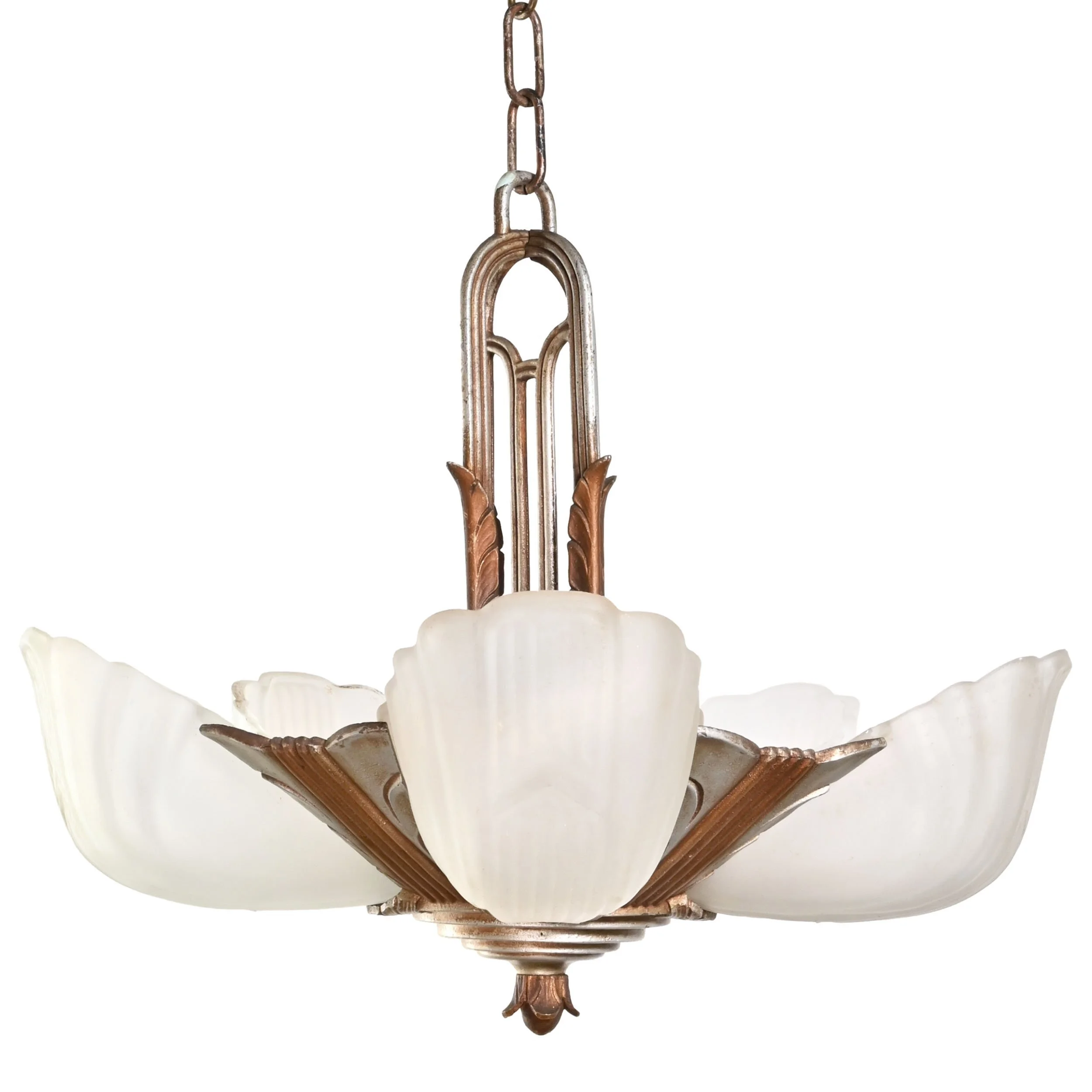 26069+markel+silver+and+gold+art+deco+five+slip+shade+chandelier+1.jpg