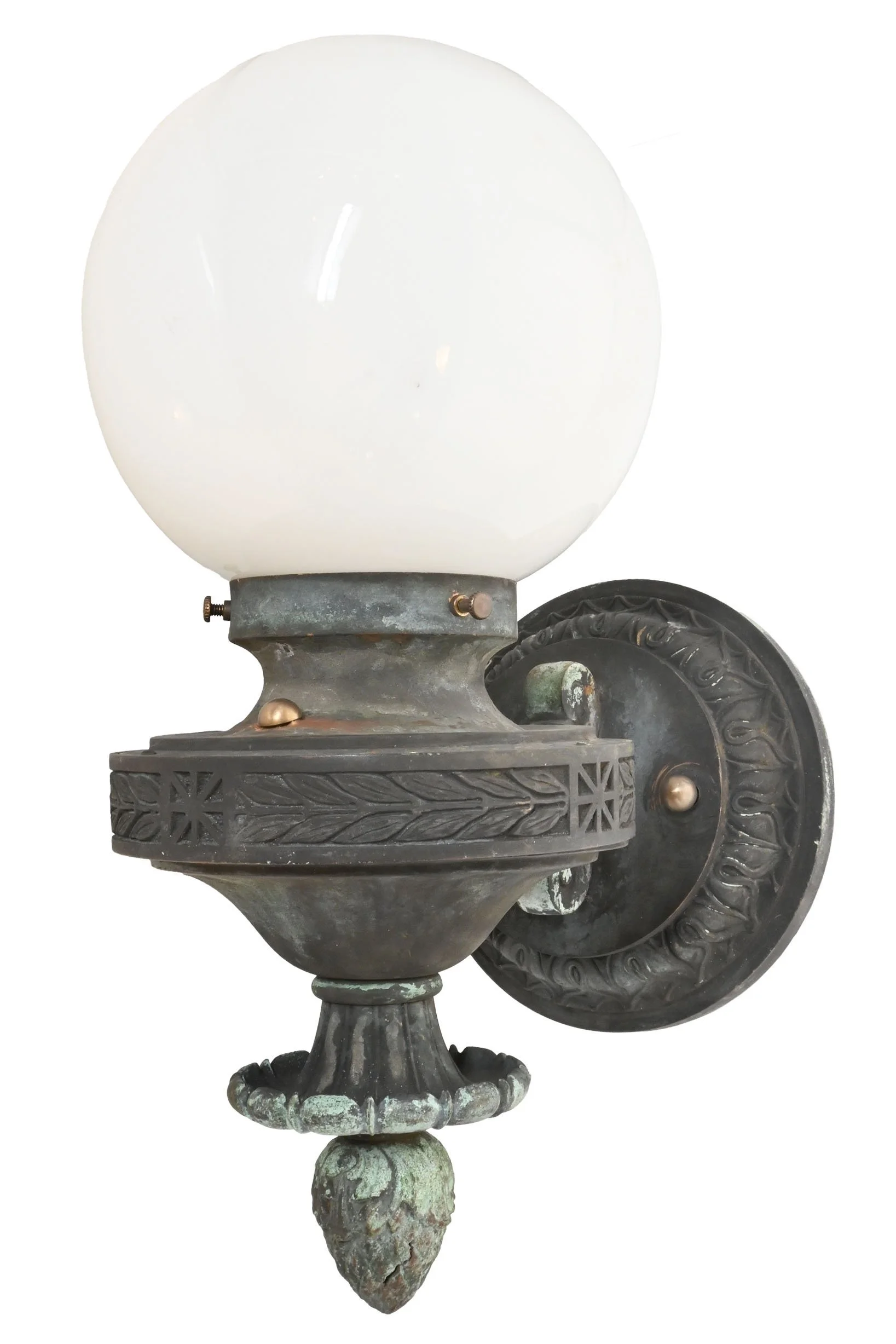 61415+neoclassical+verde+gris+bronze+sconce+with+white+globe+4.jpg