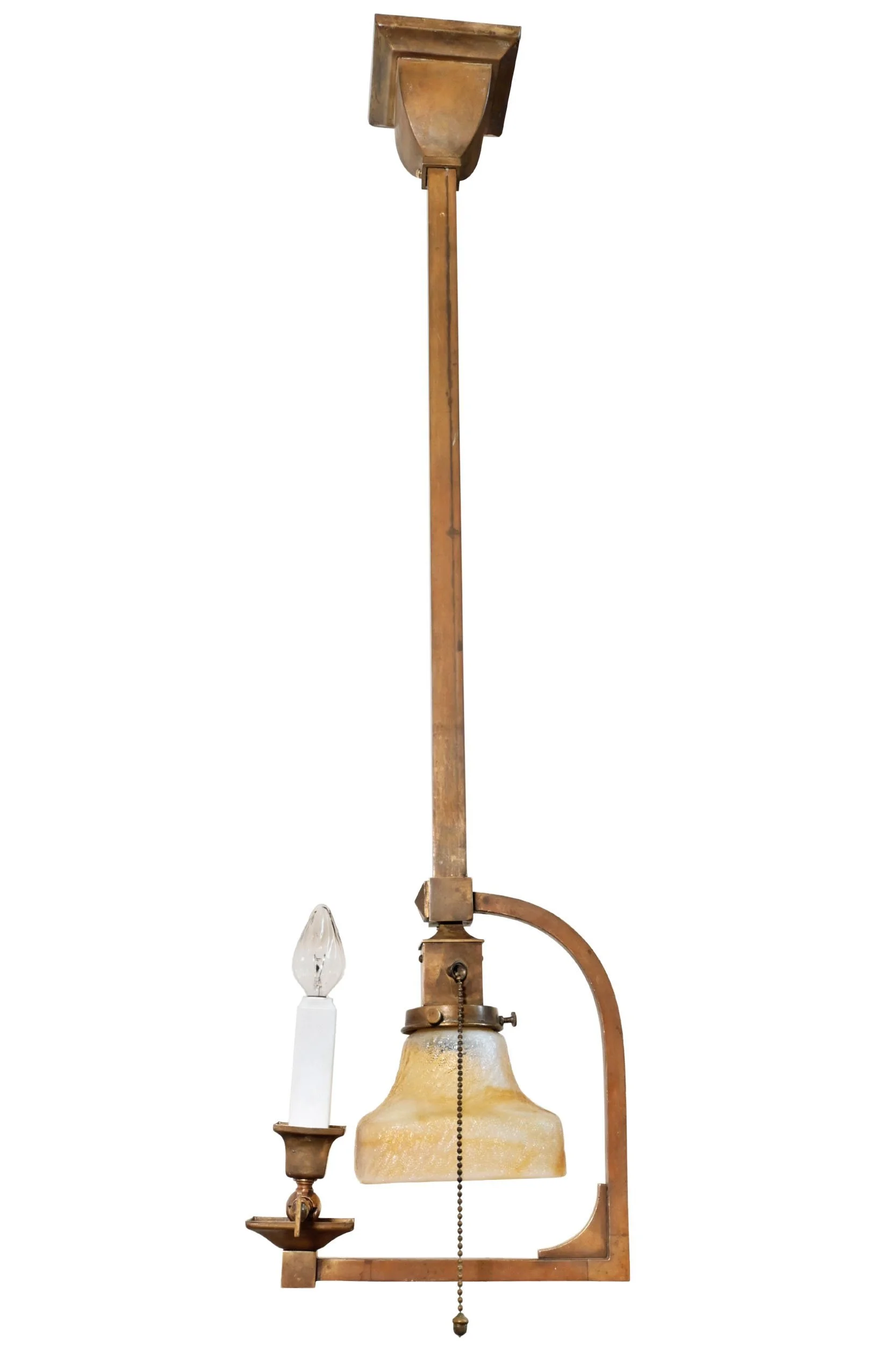 26118+eastlake+aesthetic+movement+gas+electric+brass+pendant+with+square+slag+shade+1.jpg