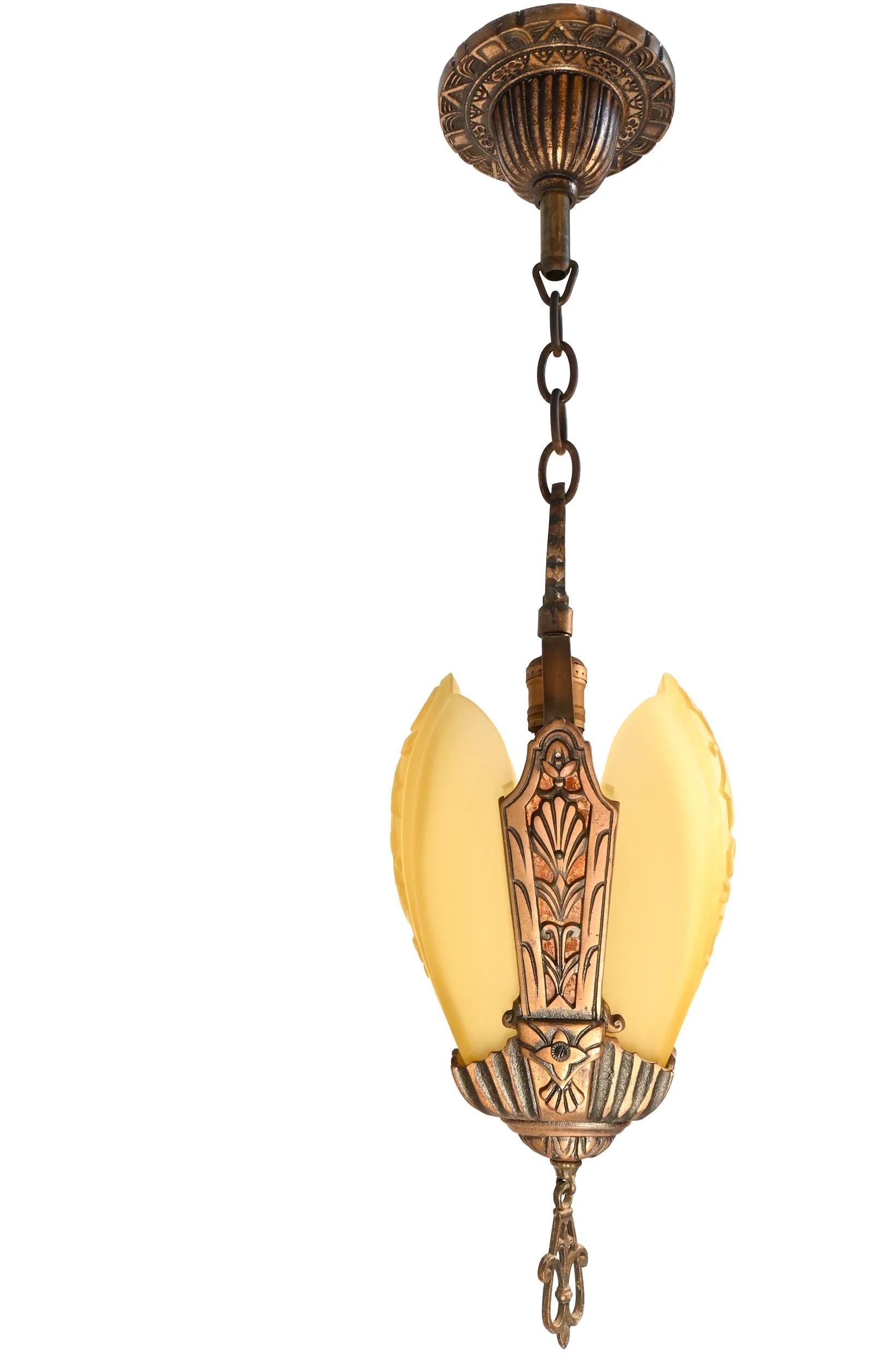 25254+art+deco+brass+gilt+2+slip+shade+pendant+5.jpg