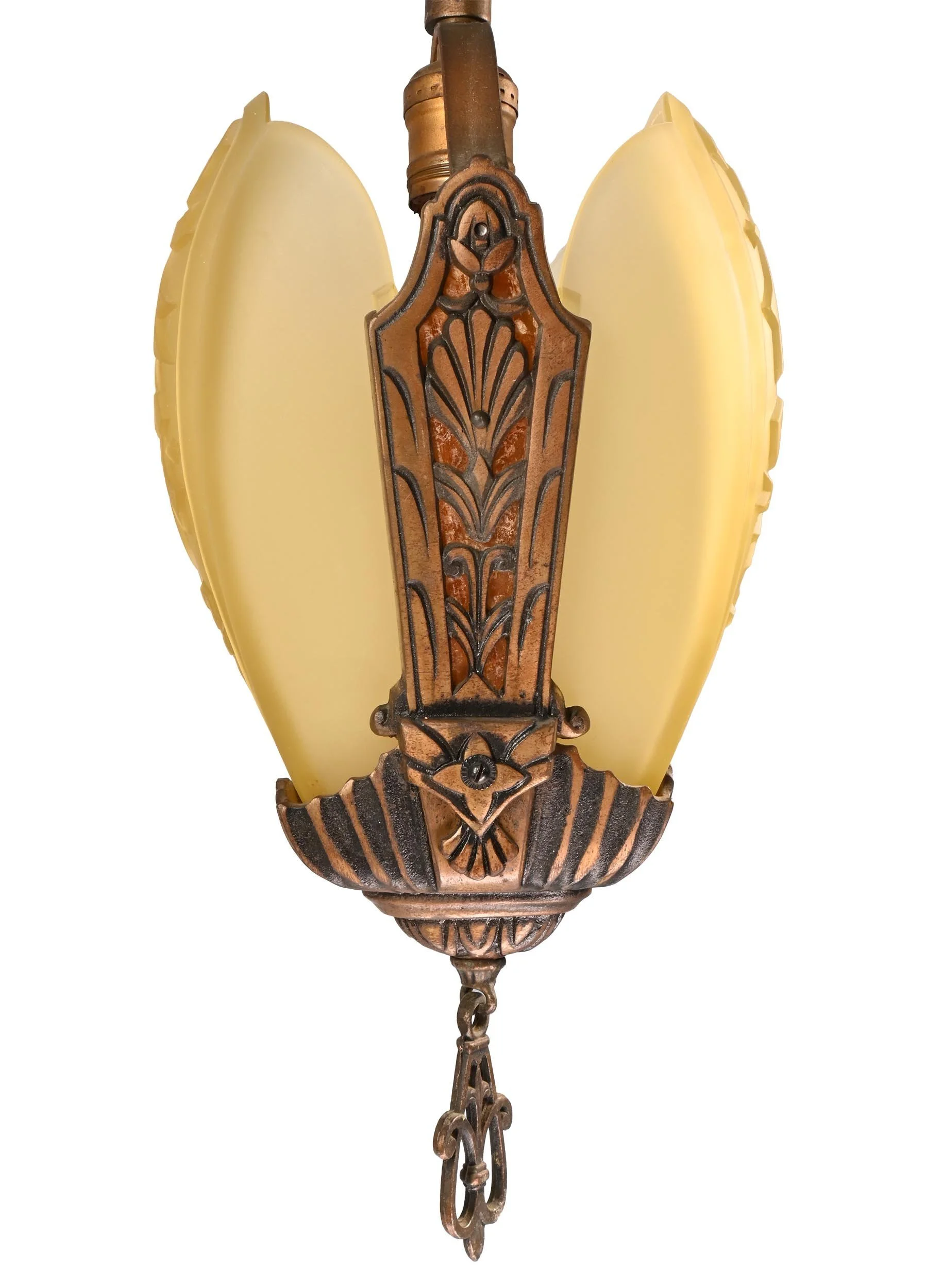 25254+art+deco+brass+gilt+2+slip+shade+pendant+3.jpg