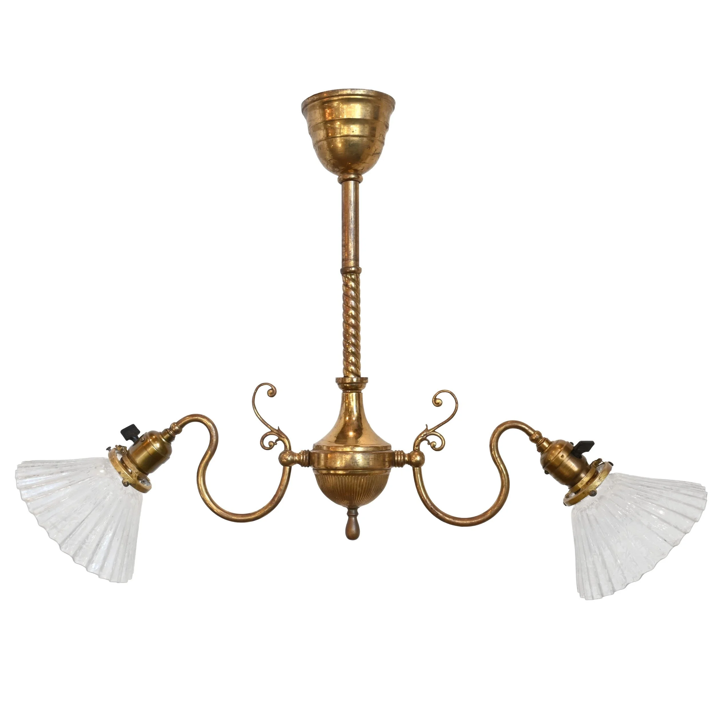 26119+petite+brass+early+electric+two+arm+pendant+with+pleated+shades+1.jpg