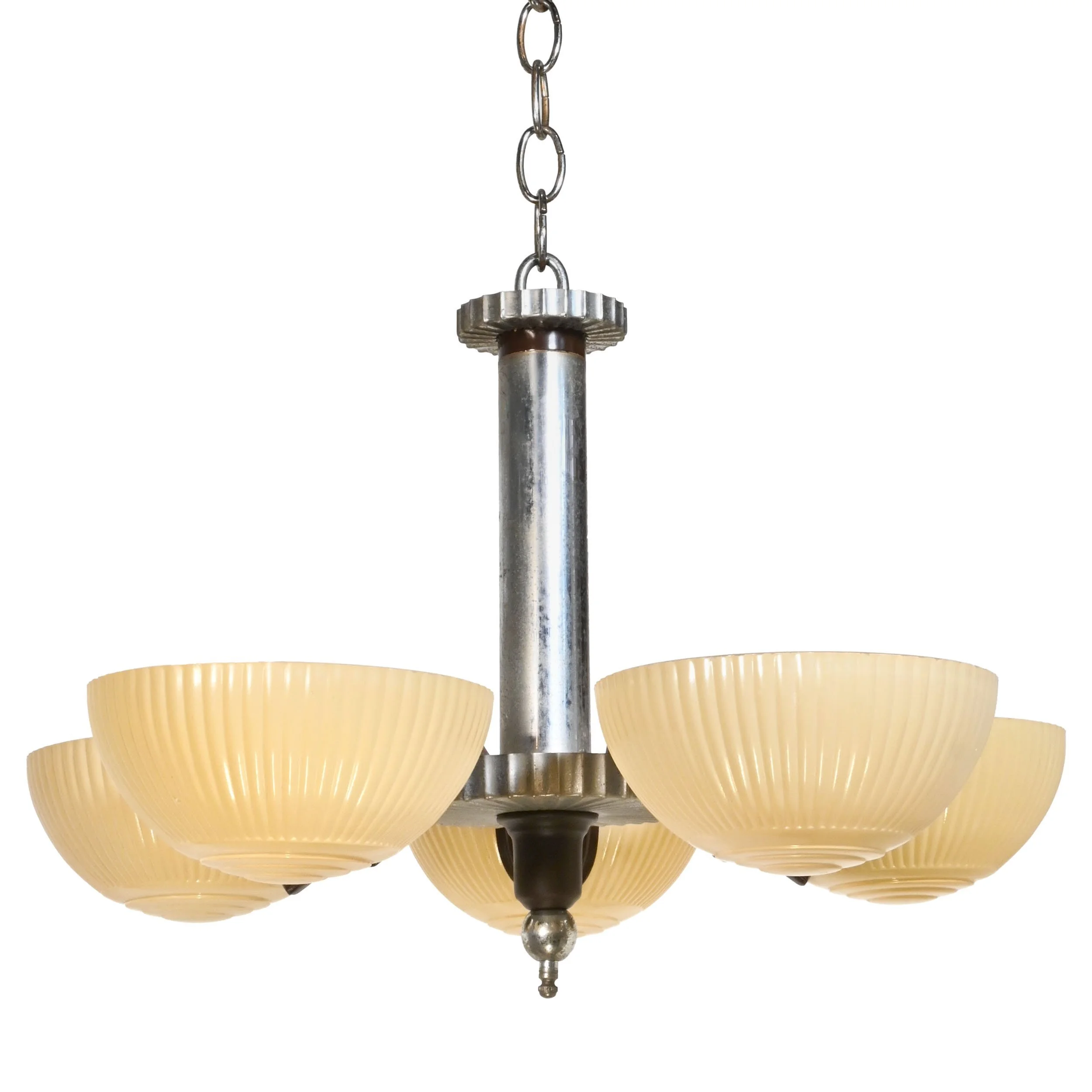 25264+chrome+and+brown+gilt+deco+five+shade+chandelier+1.jpg