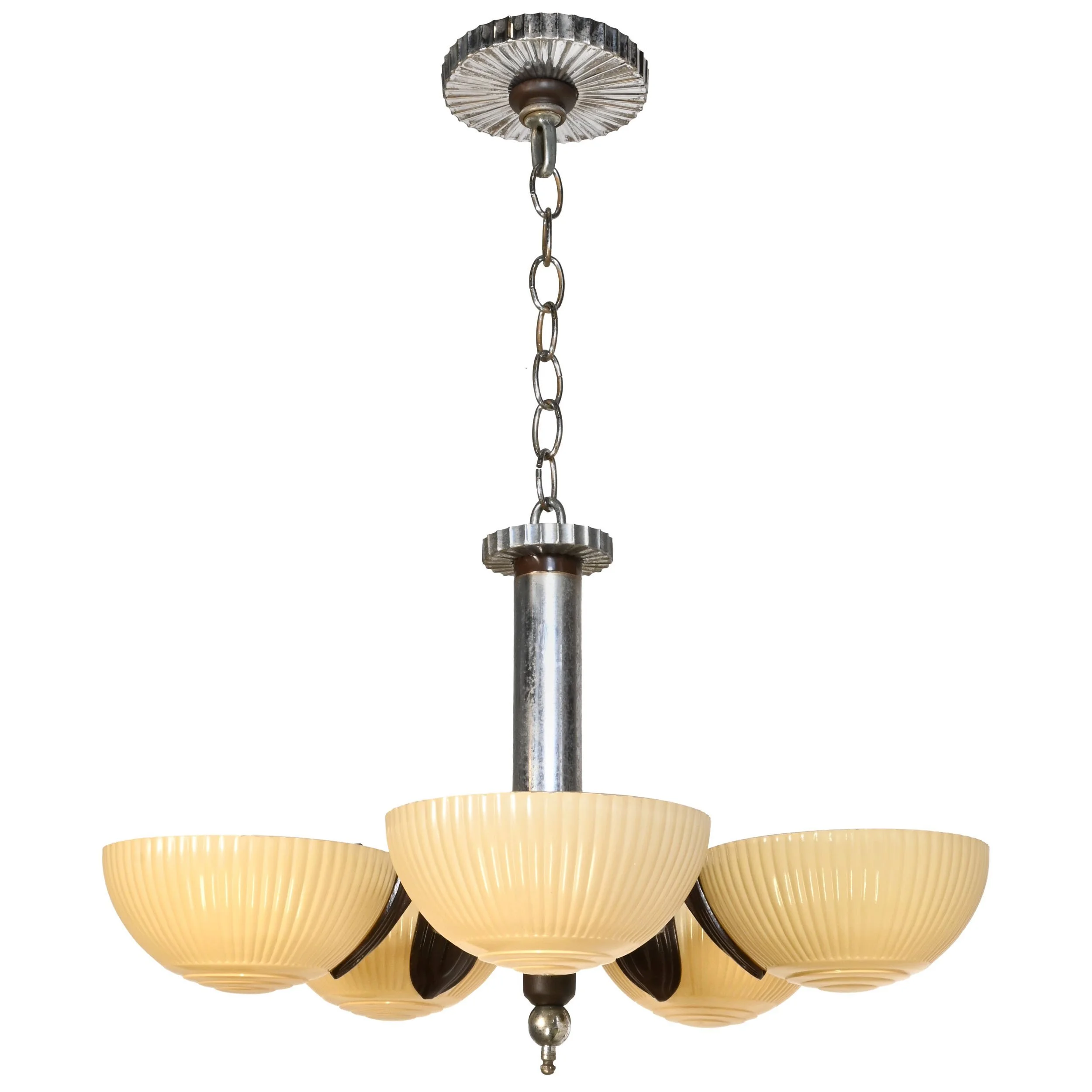 25264+chrome+and+brown+gilt+deco+five+shade+chandelier+2.jpg