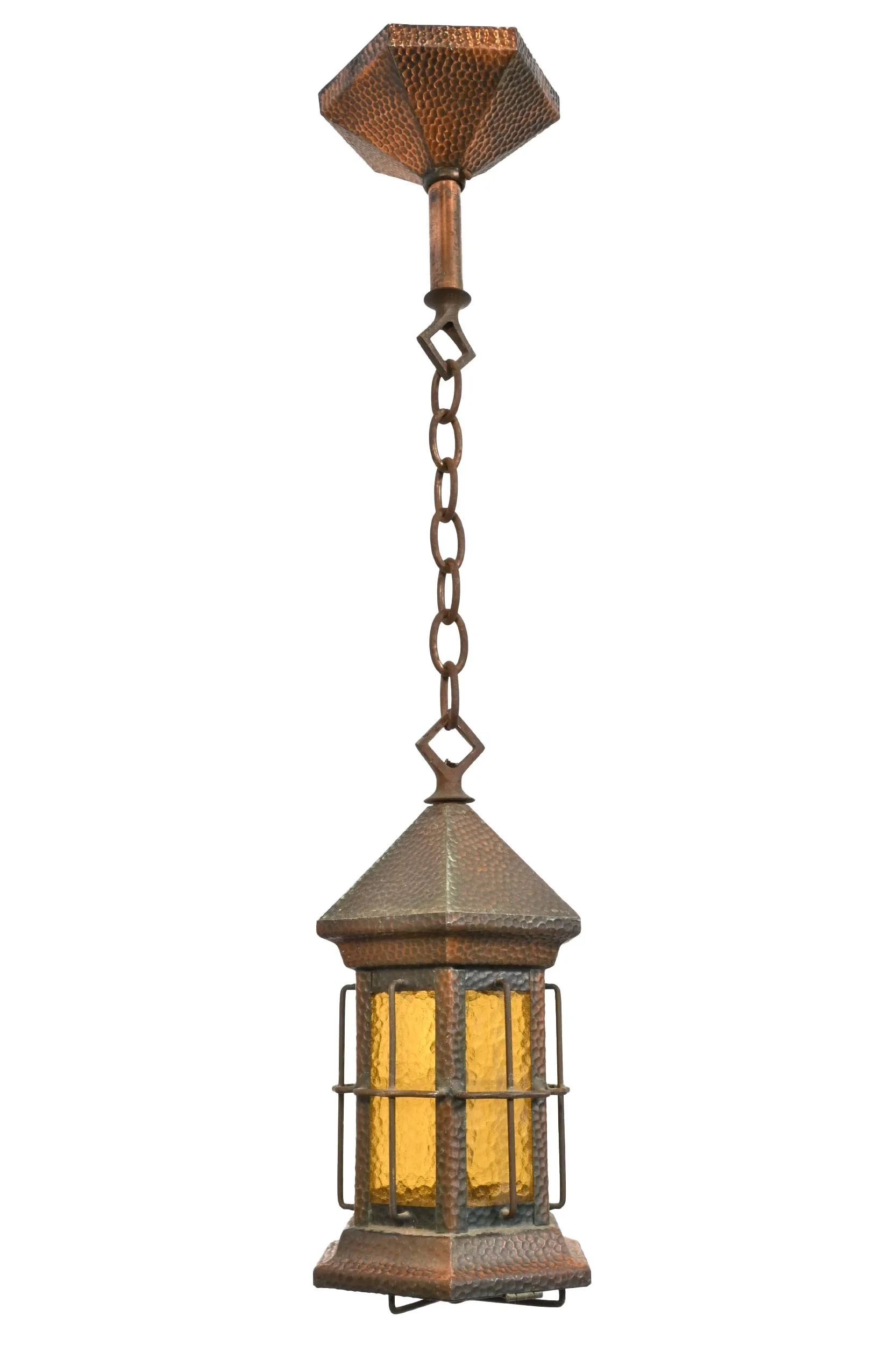 25289+hammered+copper+cottage+pendant+with+textured+amber+glass+2.jpg