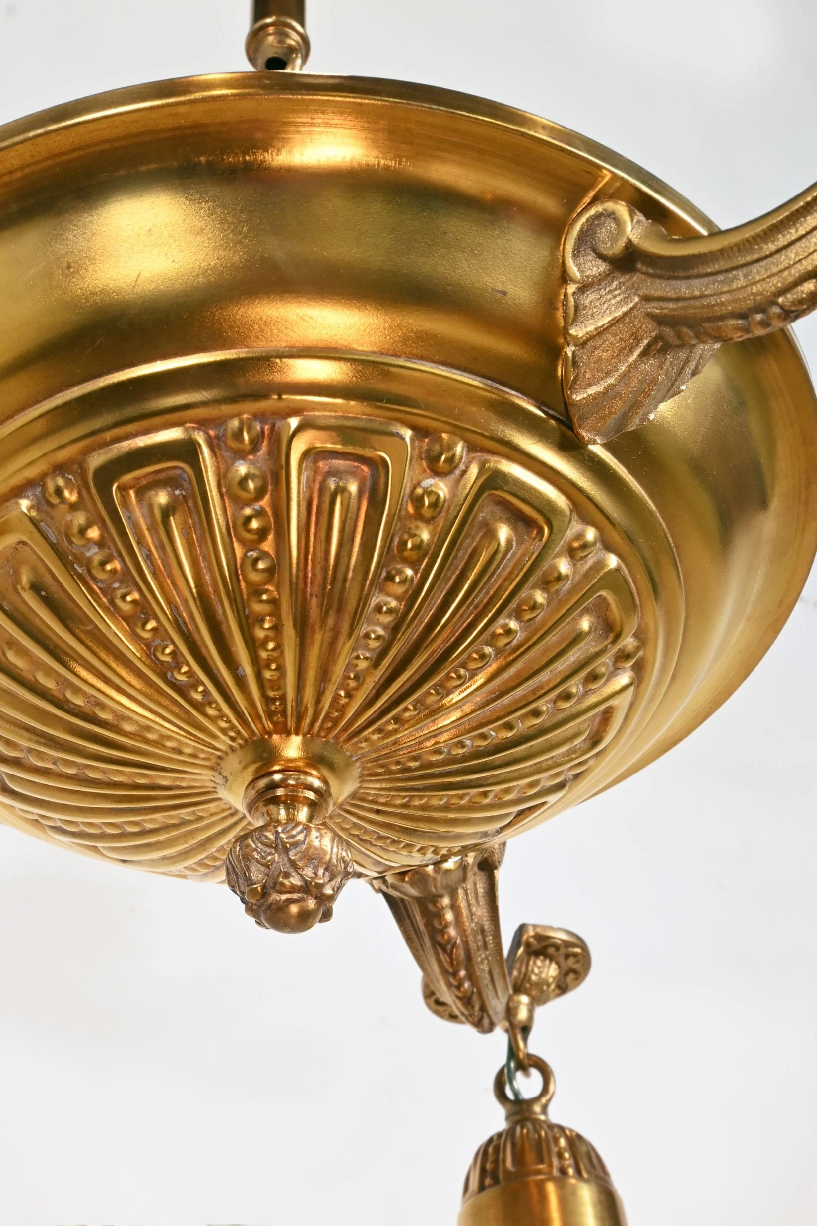 62941+stamped+brass+and+copper+three+arm+pan+fixture+with+wave+pattern+and+frosted+shades+4.jpg