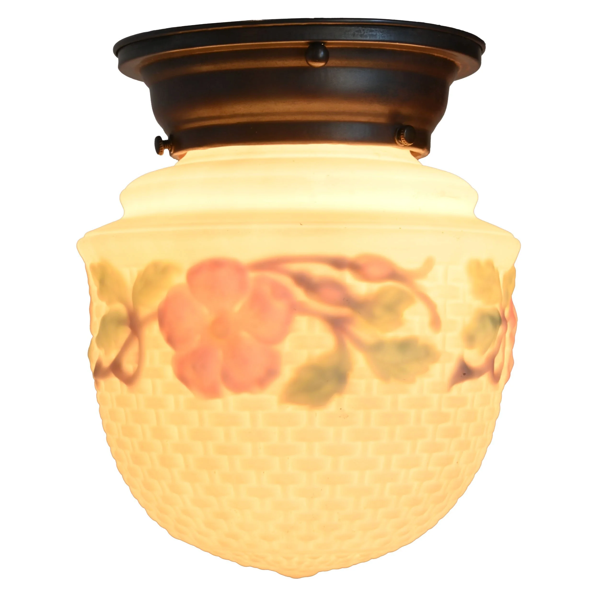 26105+cast+basketweave+shade+with+hand+painted+interior+on+brass+flush+fixture+1.jpg