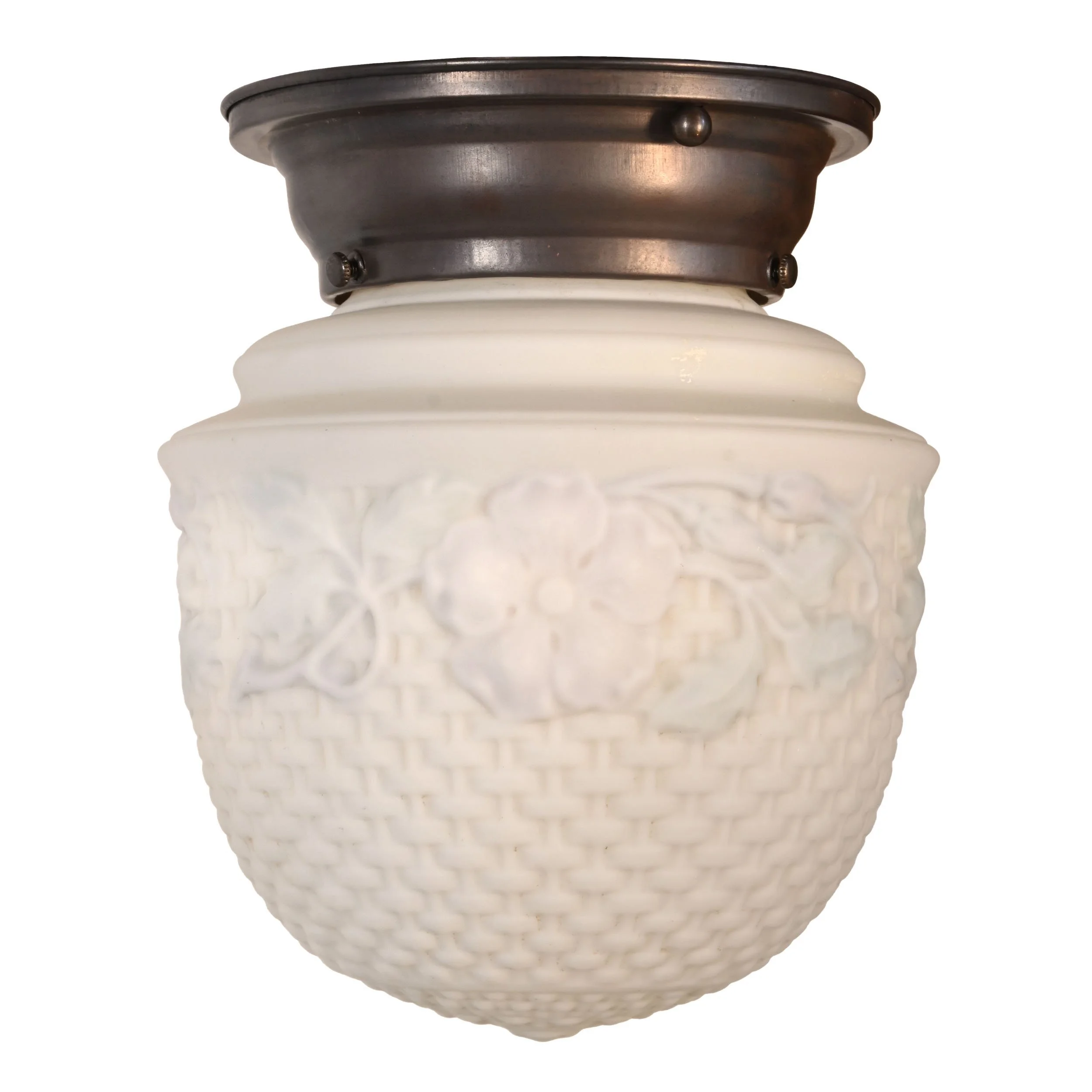 26105+cast+basketweave+shade+with+hand+painted+interior+on+brass+flush+fixture+2.jpg