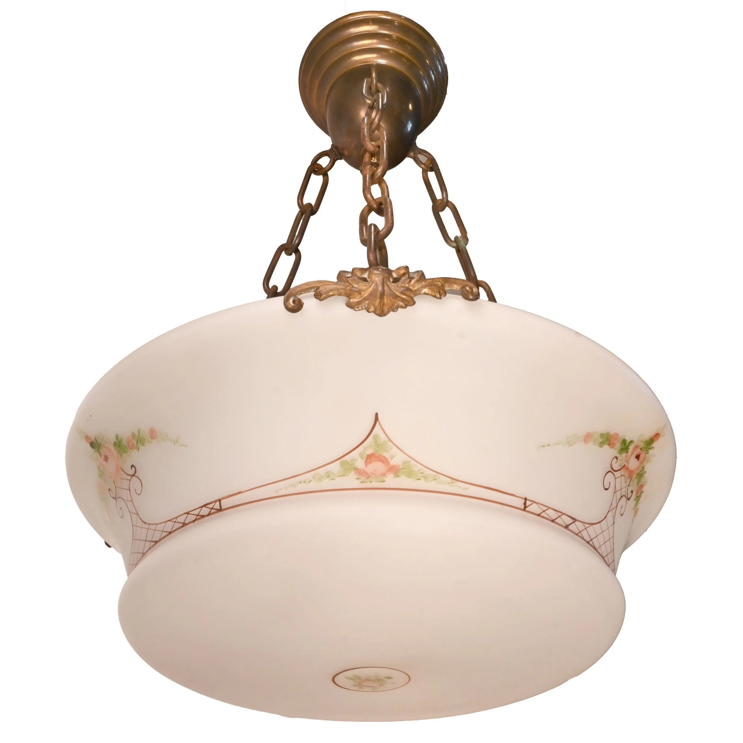 26108+three+chain+hand+painted+white+glass+bowl+chandelier+4.jpg
